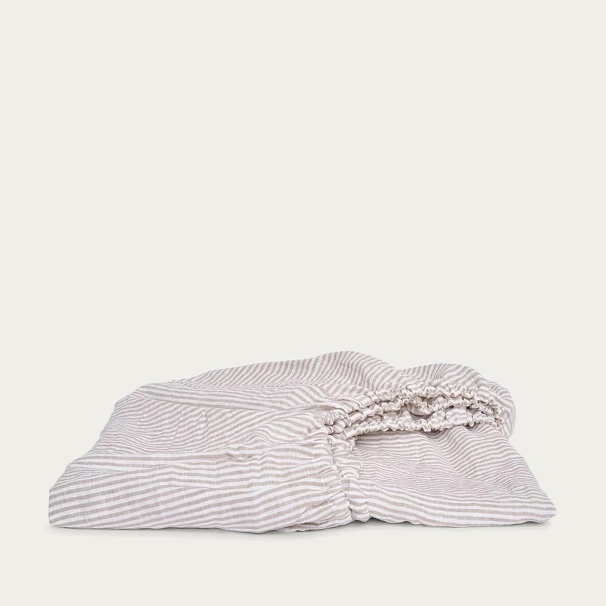 Beige/White Tied Hardcore Linen Bedding Bundle – image 6