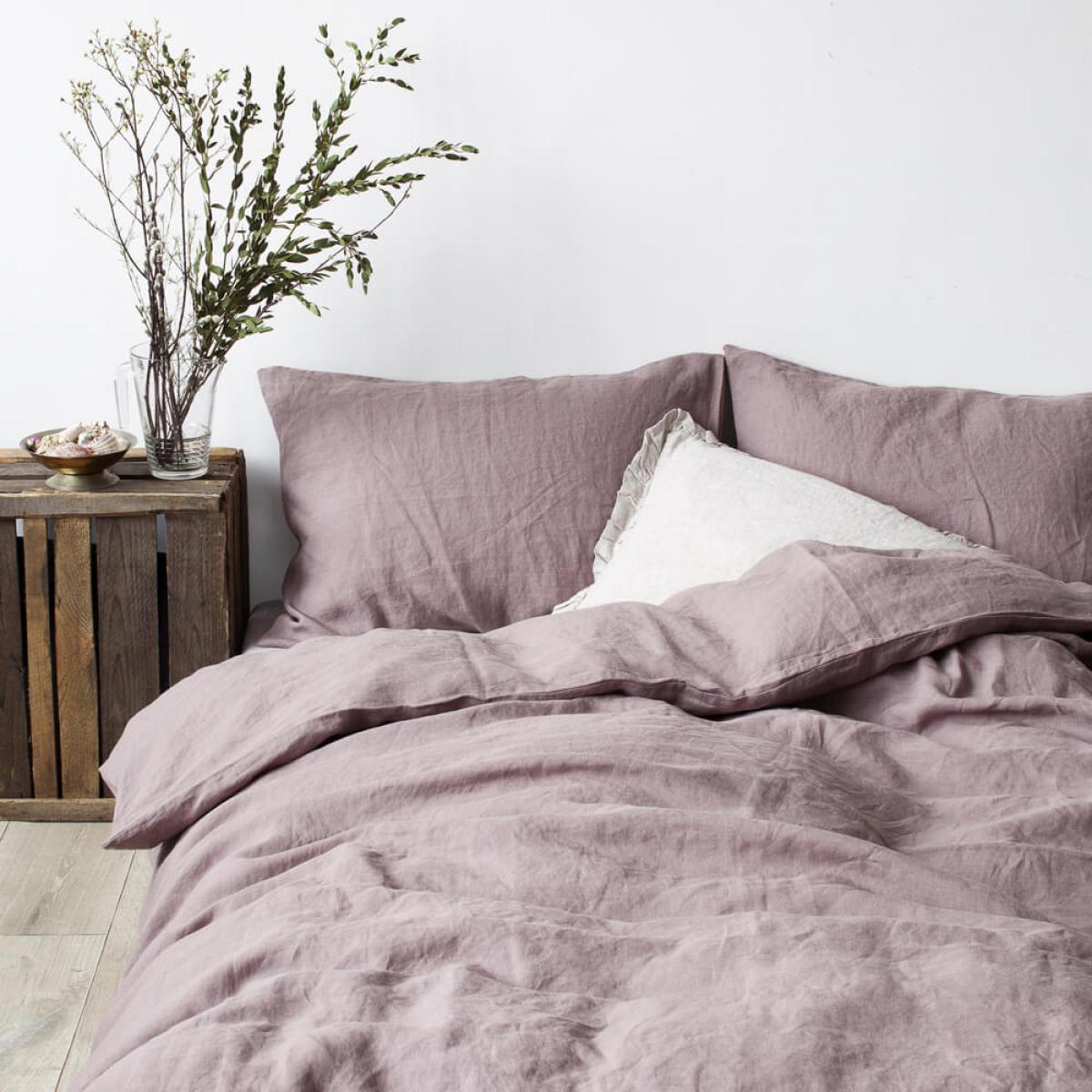 Ashes of Roses Washed Linen Bed Set – image 2