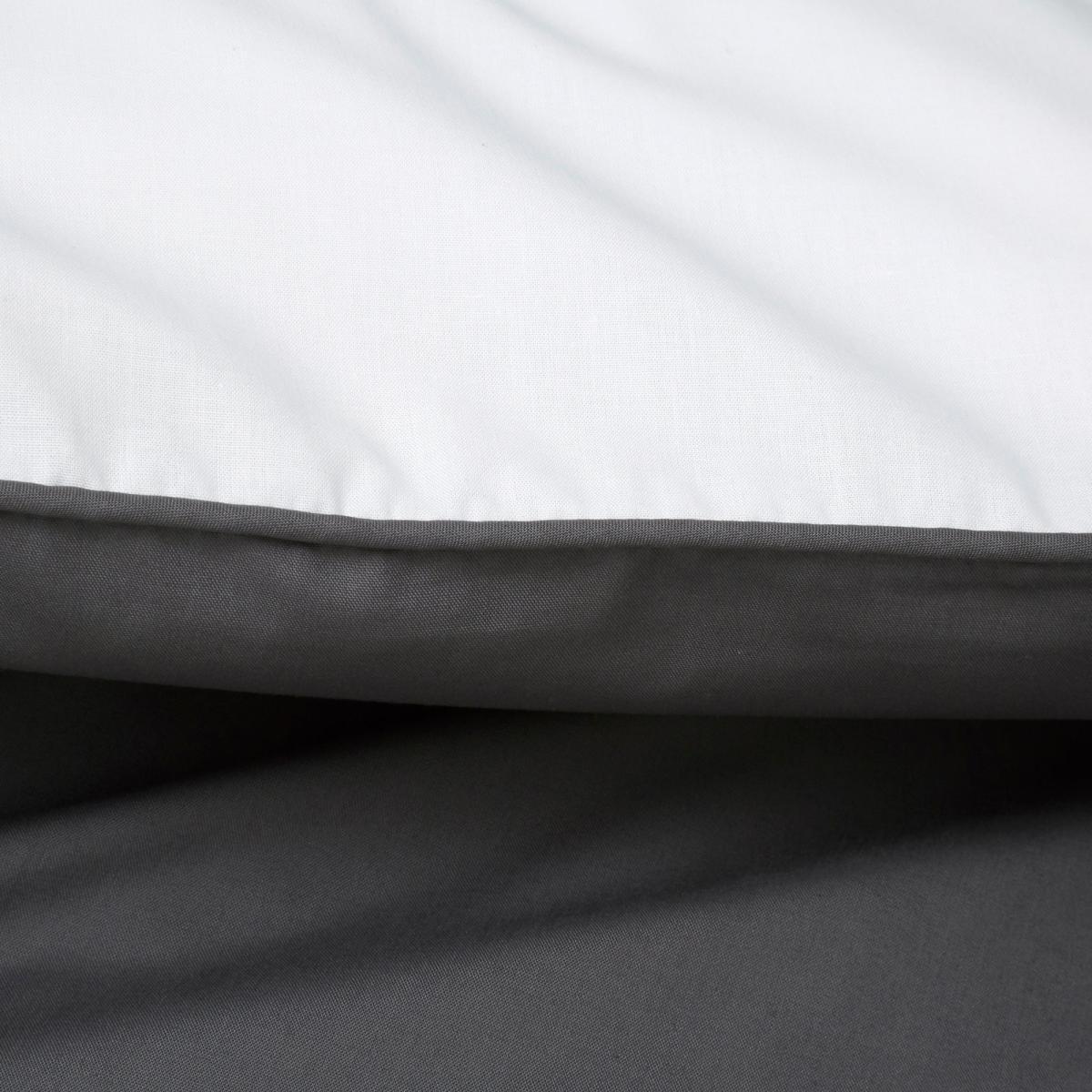 Malvern Grey 180 Thread Count 100% Cotton Reversible Duvet Cover and Pillowcase Set Grey – image 4
