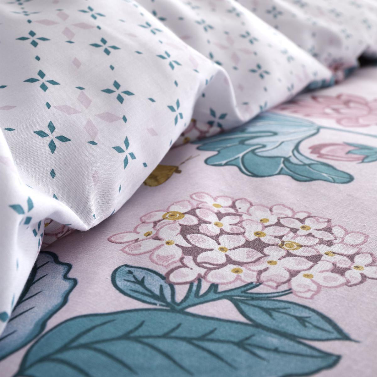 Catherine Lansfield Peony Garden Reversible Duvet Cover and Pillowcase Set Light Pink – image 3