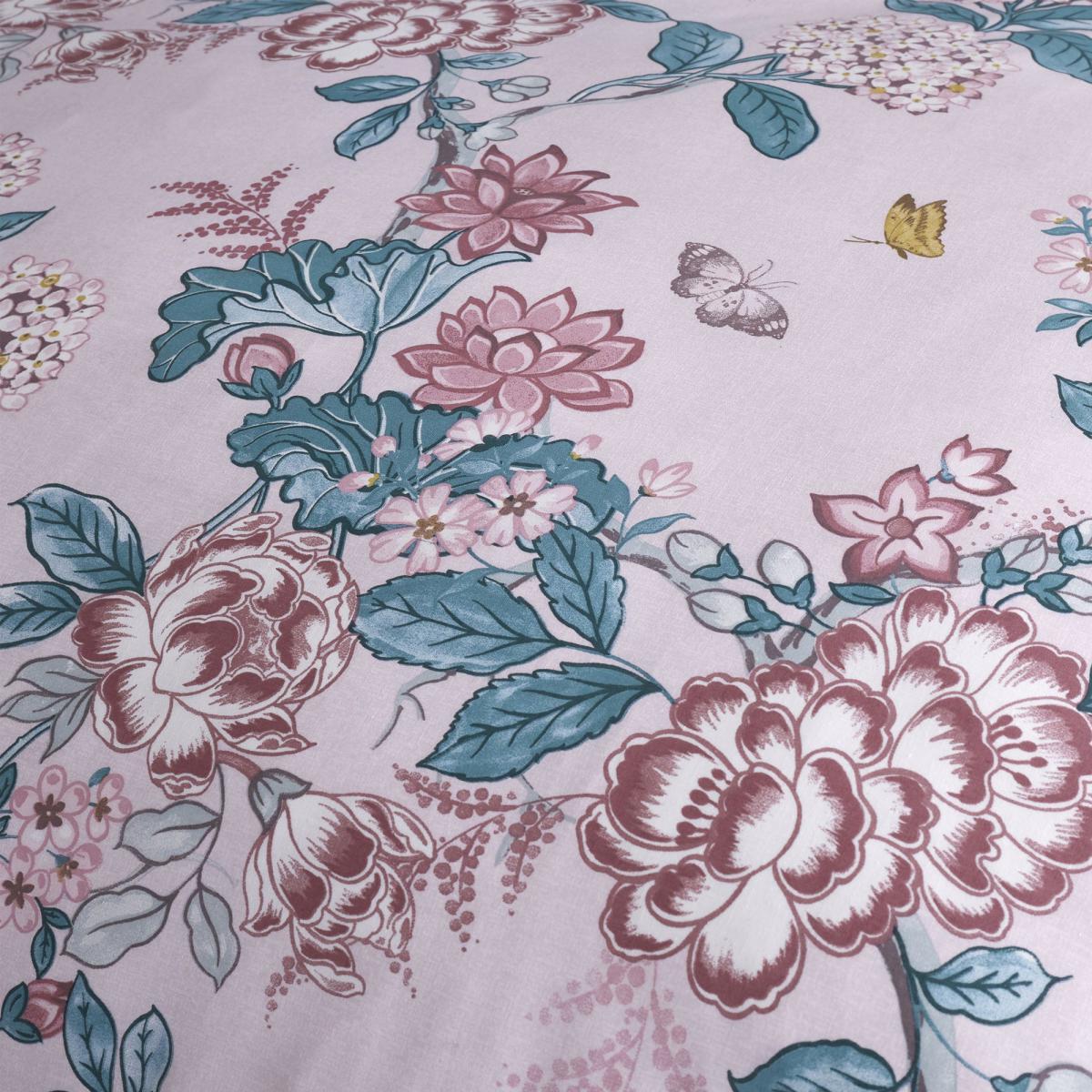 Catherine Lansfield Peony Garden Reversible Duvet Cover and Pillowcase Set Light Pink – image 4