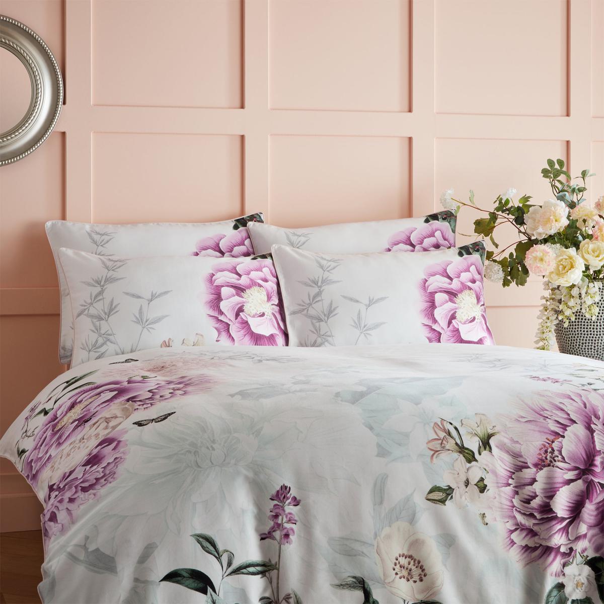 Paoletti Krista 100% Cotton Duvet Cover and Pillowcase Set Pink – image 3
