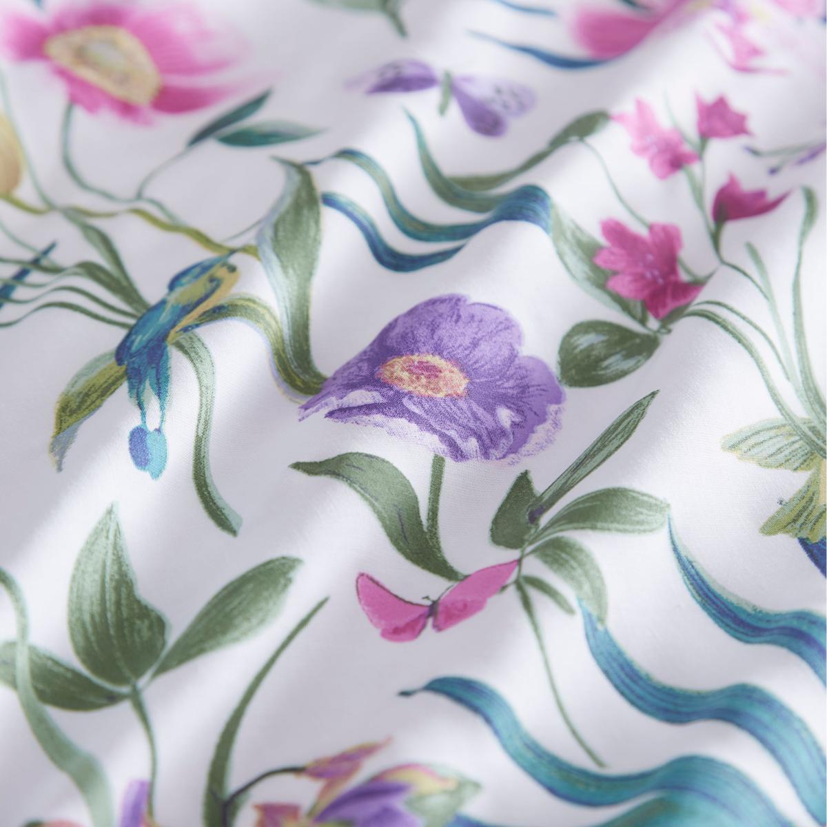 Fleur Teal Duvet Cover and Pillowcase Set Blue, Green and Yellow – image 3