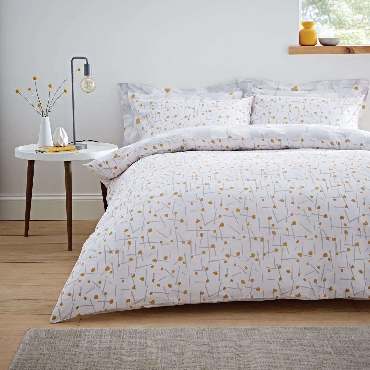 Elements Lena Reversible Grey Duvet Cover and Pillowcase Set Grey – image 3