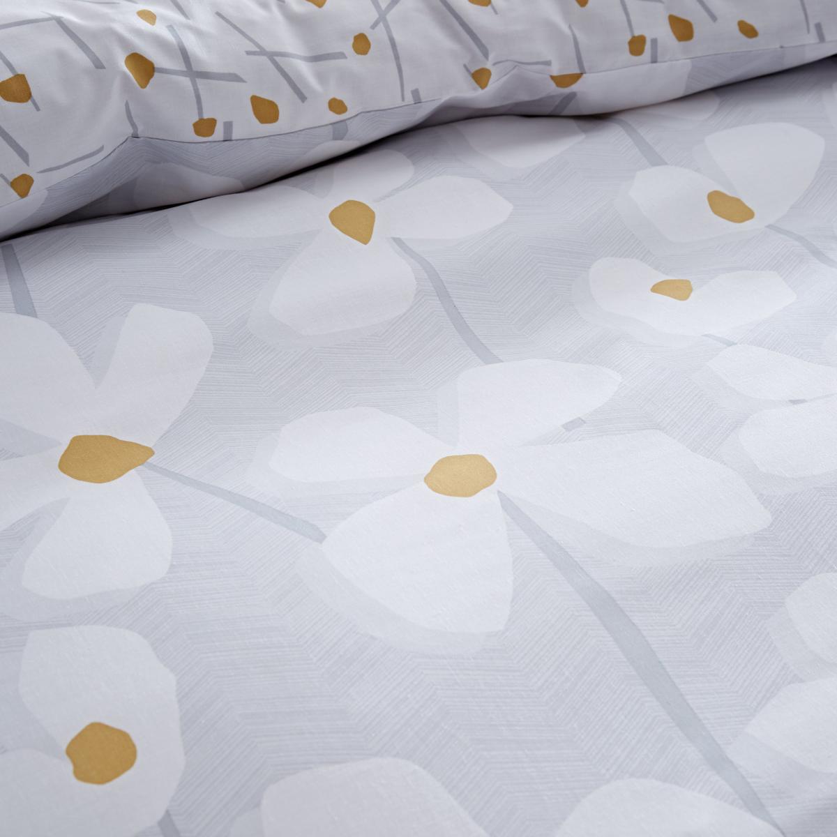 Elements Lena Reversible Grey Duvet Cover and Pillowcase Set Grey – image 4