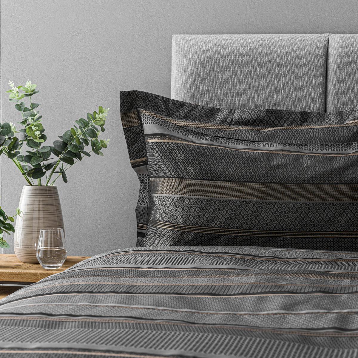 Hudson Grey Duvet Cover and Pillowcase Set Grey – image 5