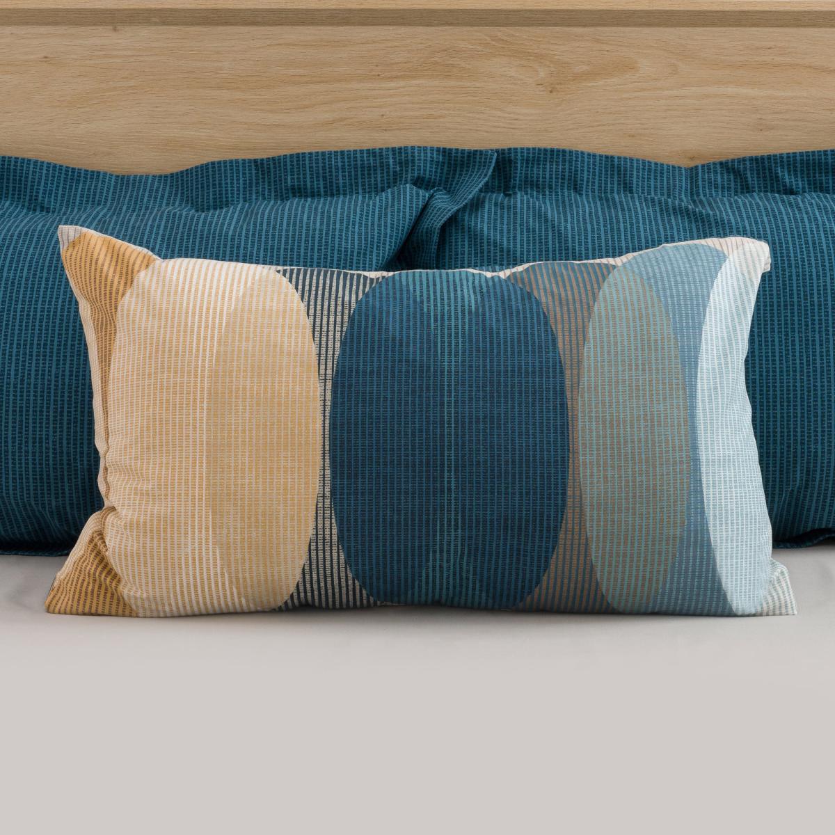 Elements Elijah Blue Reversible Duvet Cover and Pillowcase Set Blue, Yellow and White – image 8