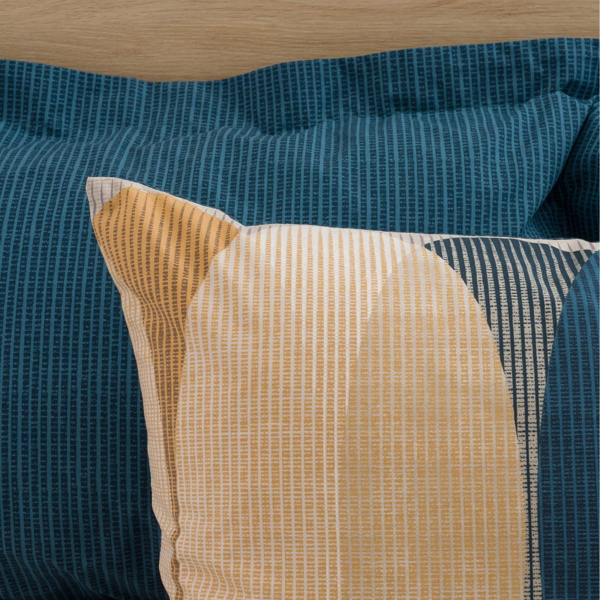 Elements Elijah Blue Reversible Duvet Cover and Pillowcase Set Blue, Yellow and White – image 9