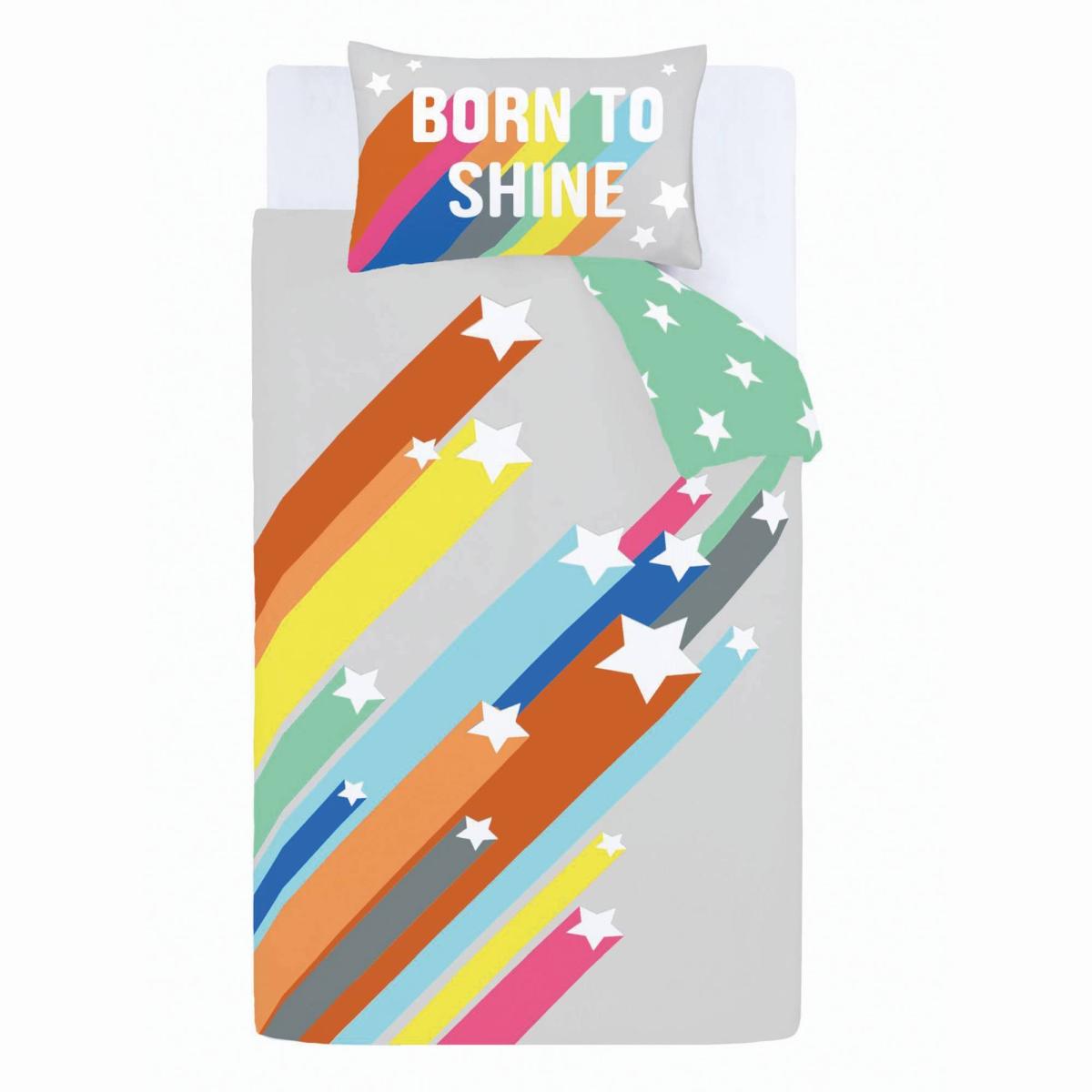Born To Shine Duvet Cover and Pillowcase Set MultiColoured – image 5