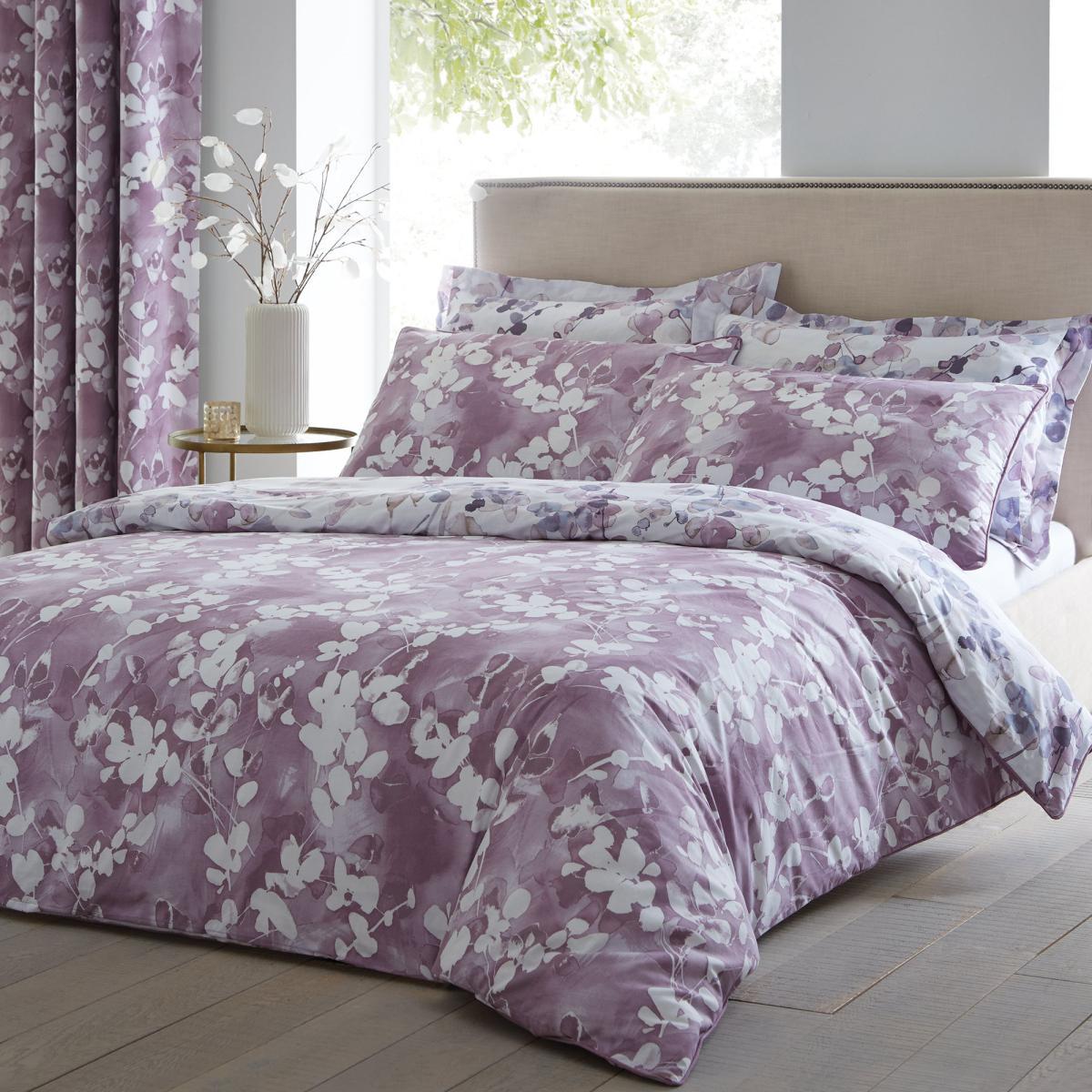 Honesty Mauve Reversible Duvet Cover and Pillowcase Set Purple – image 7