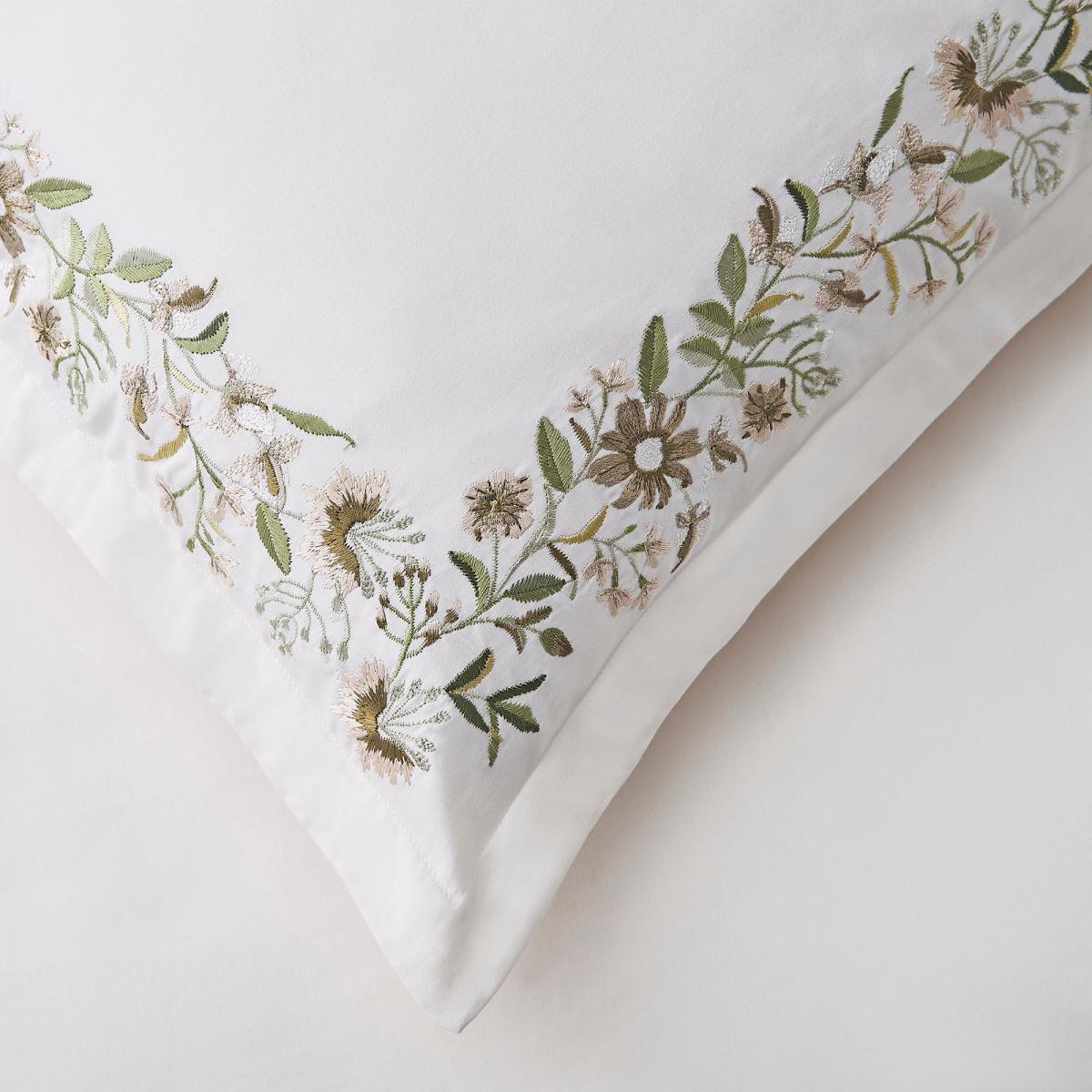 Dorma Yeldwood Embroidered 100% Cotton Duvet Cover and Pillowcase Set Off-White – image 6