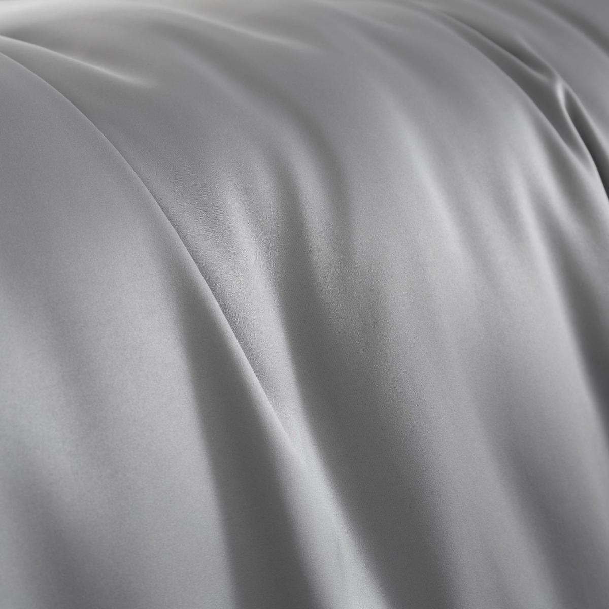 Catherine Lansfield Silky Soft Satin Silver Duvet Cover and Pillowcase Set Silver – image 3