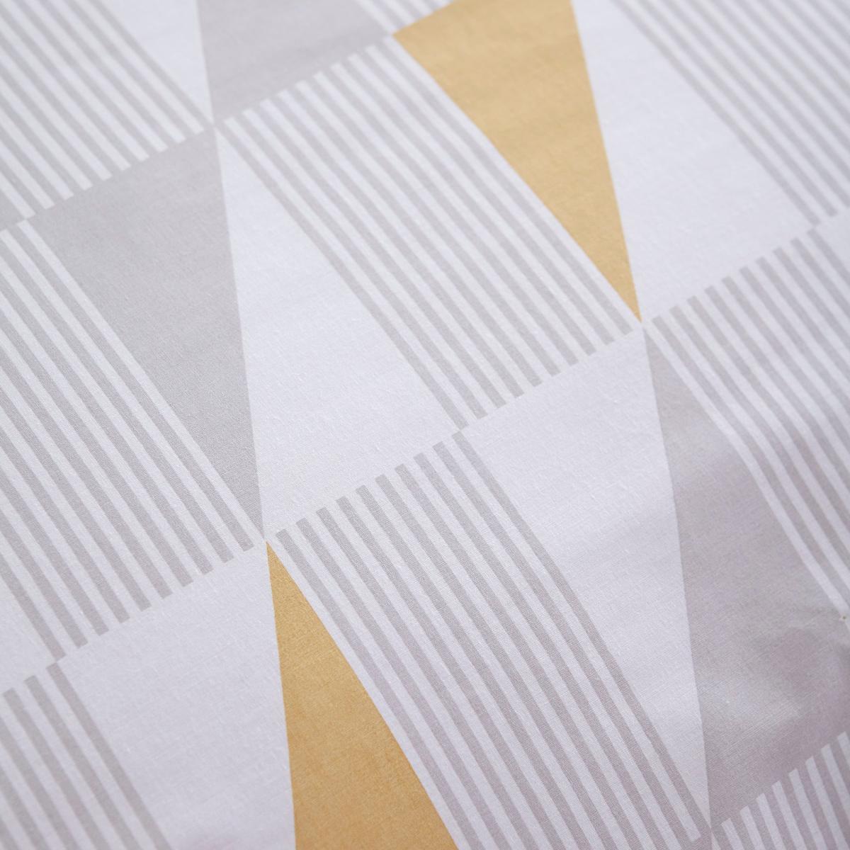 Elements Skandi Geometric Yellow Reversible Duvet Cover and Pillowcase Set Yellow, Grey and White – image 4