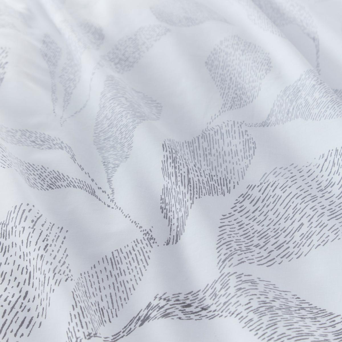 Drift Textured Leaf Silver Eco-Friendly Duvet Cover and Pillowcase Set Silver – image 2