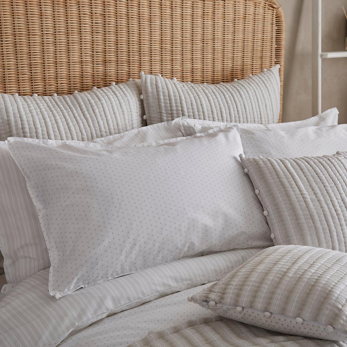 Dorma Coddington White 100% Cotton Duvet Cover and Pillowcase Set White – image 2