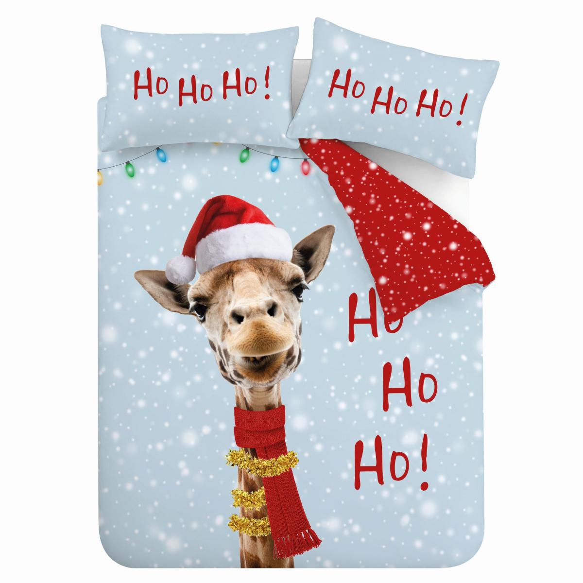 Catherine Lansfield Christmas Giraffe Duvet Cover and Pillowcase Set MultiColoured – image 4