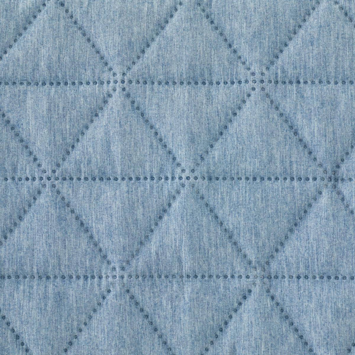Denim Geo Pinsonic Quilted Duvet Cover and Pillowcase Set Coral – image 3