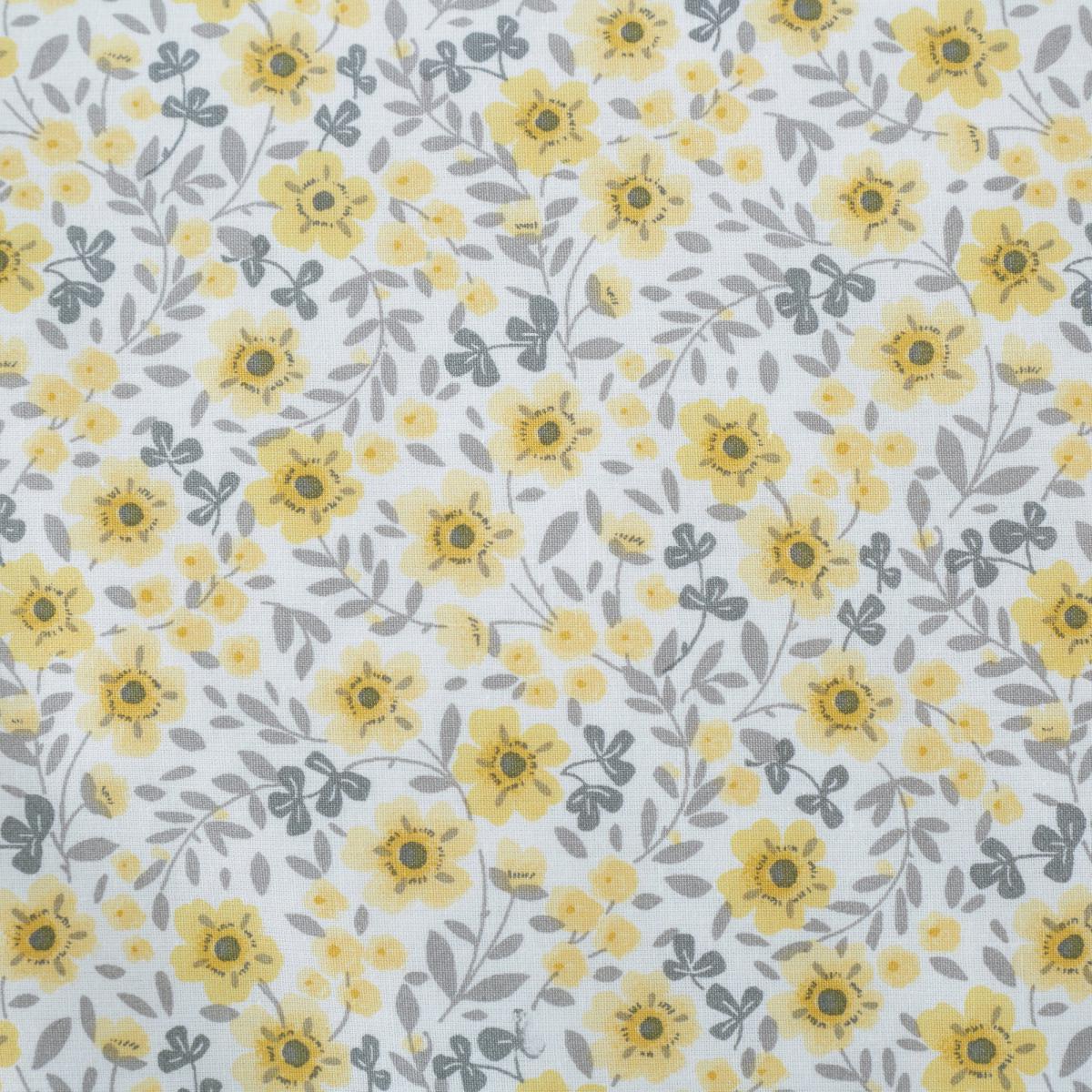 Bessie Ditsy Floral Ochre 100% Cotton Reversible Duvet Cover and Pillowcase Set Ochre (Yellow) – image 5