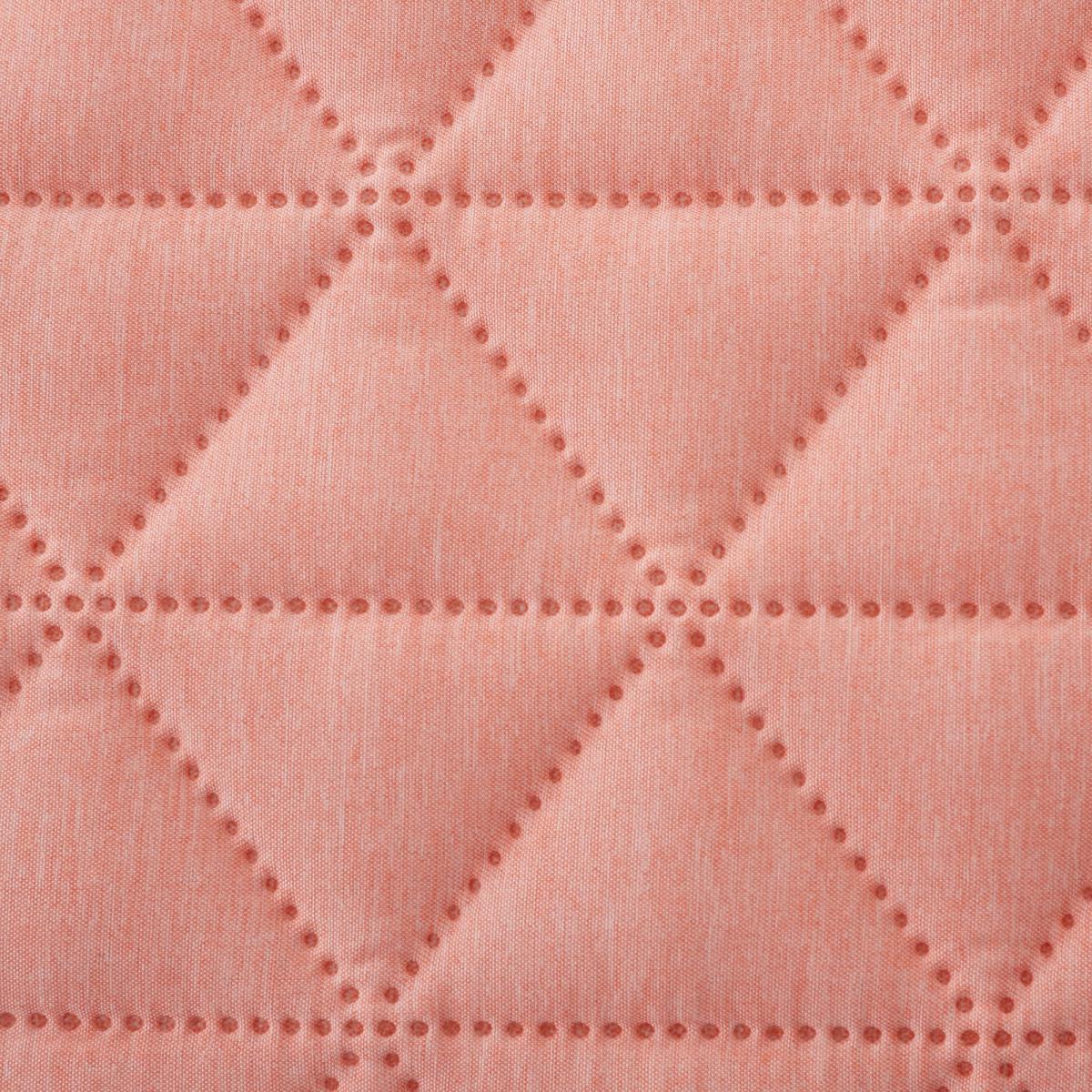 Coral Geo Pinsonic Quilted Duvet Cover and Pillowcase Set Coral – image 3