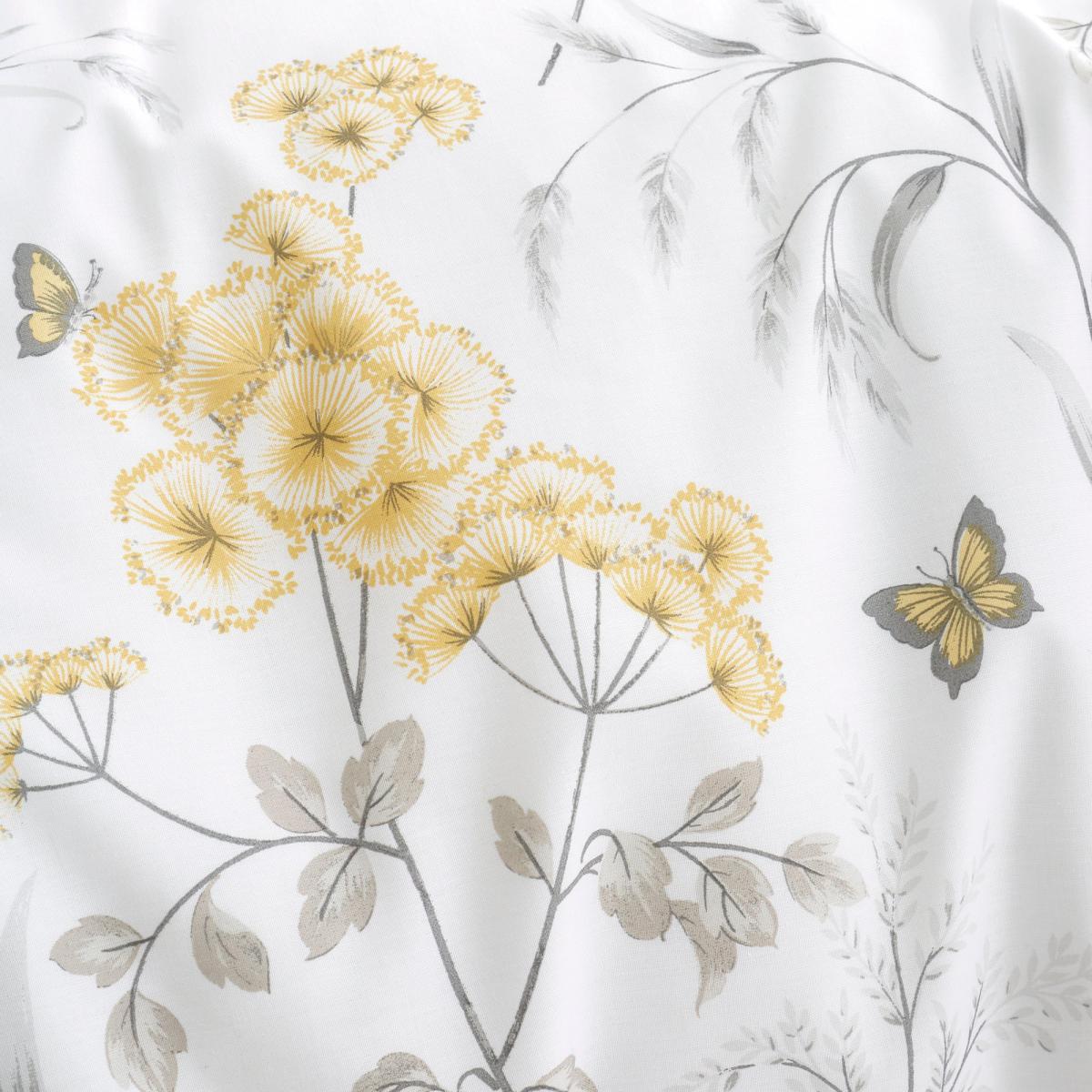 Maria Ochre Reversible Floral Duvet Cover and Pillowcase Set White – image 5