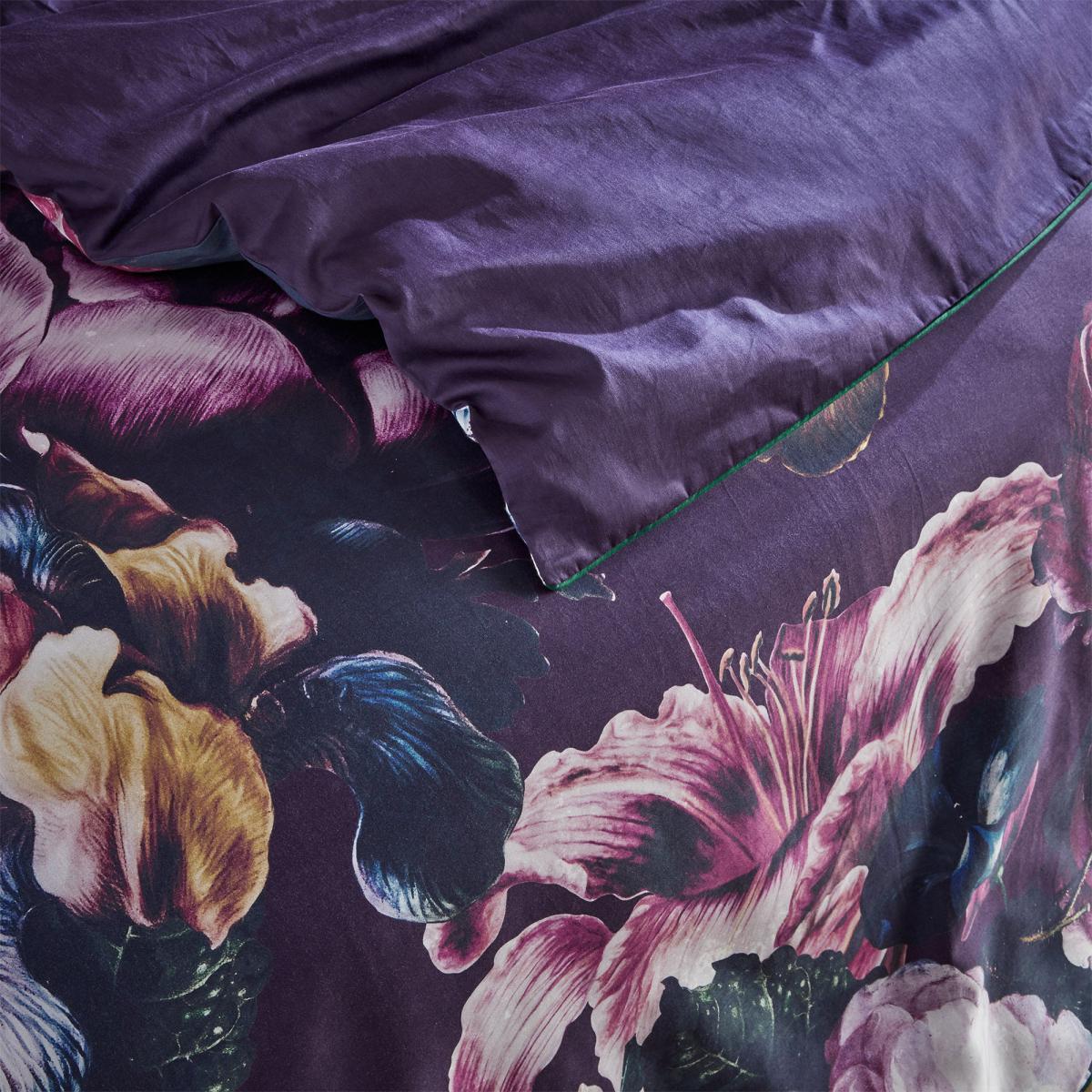 Paoletti Cordelia 100% Cotton Duvet Cover and Pillowcase Set Purple – image 3