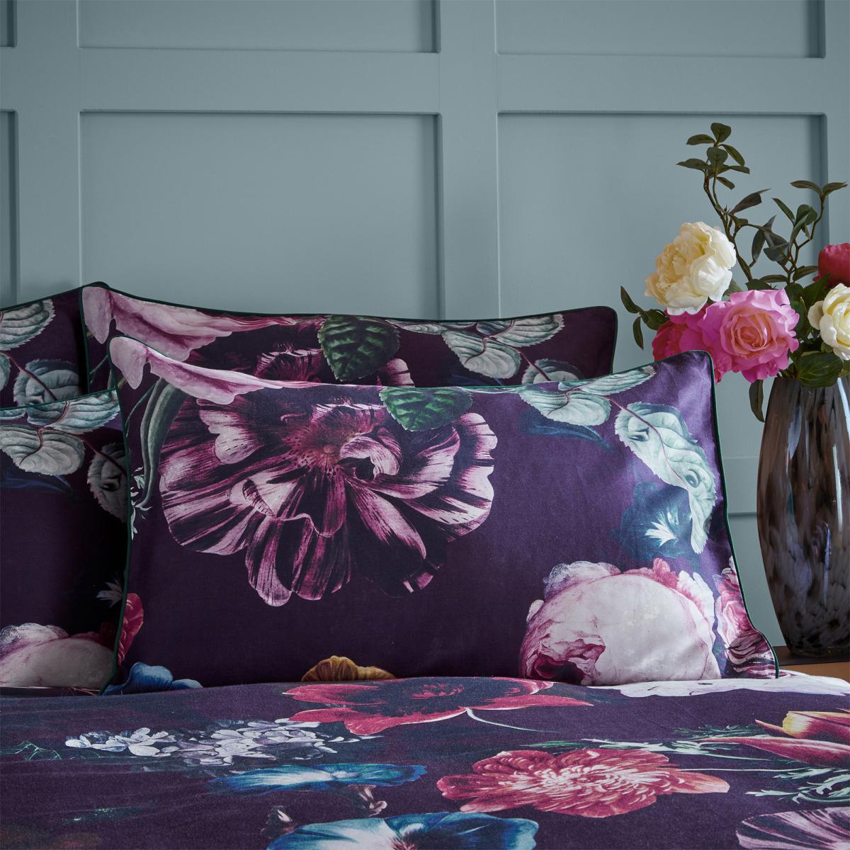 Paoletti Cordelia 100% Cotton Duvet Cover and Pillowcase Set Purple – image 5