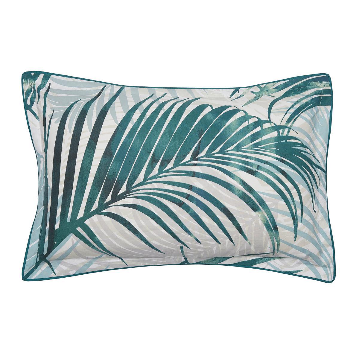 Clarissa Palm Leaf Forest Green 100% Cotton Duvet Cover Set Forest (Green) – image 4