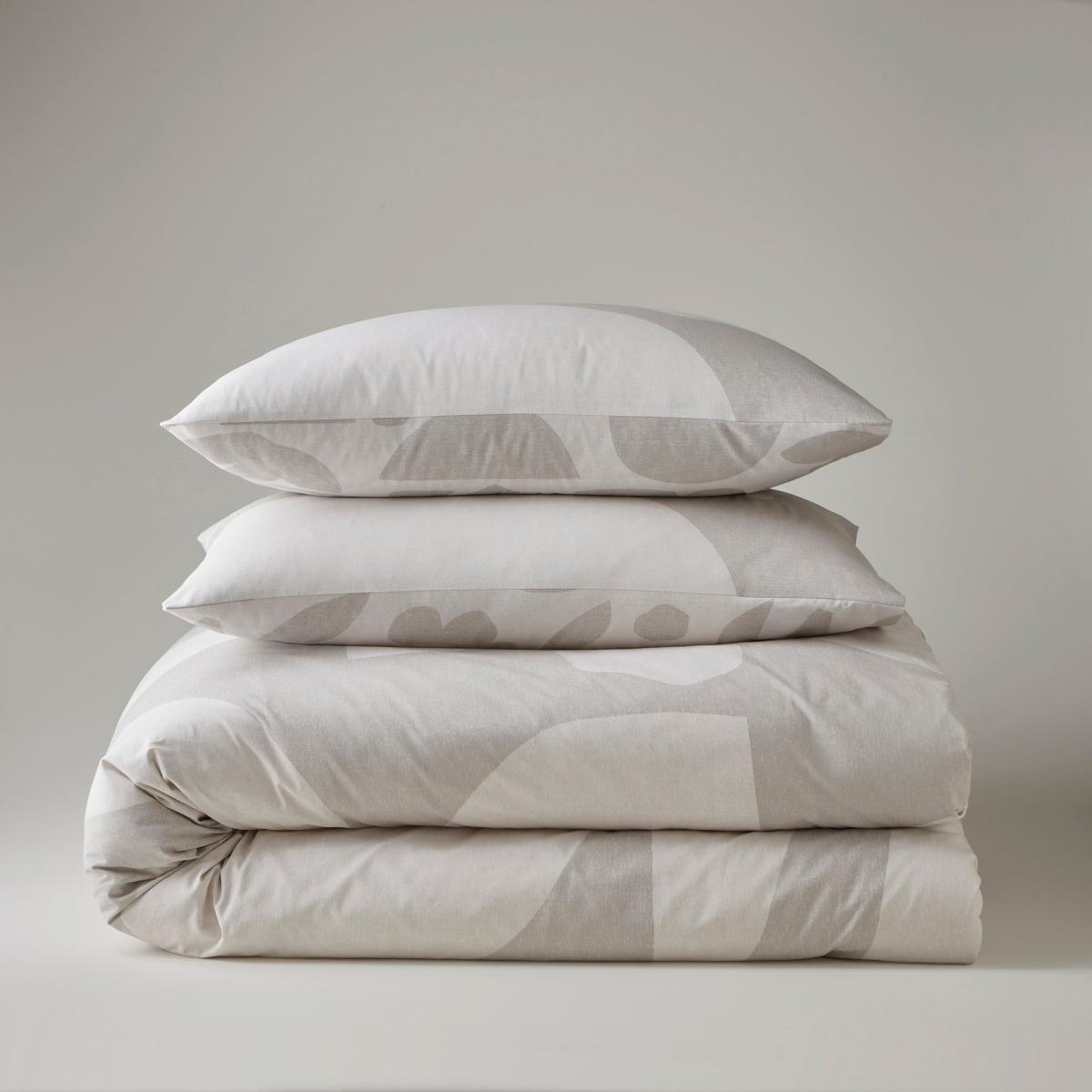 Leif 100% Organic Cotton Duvet Cover and Pillowcase Set Natural (Cream) – image 4