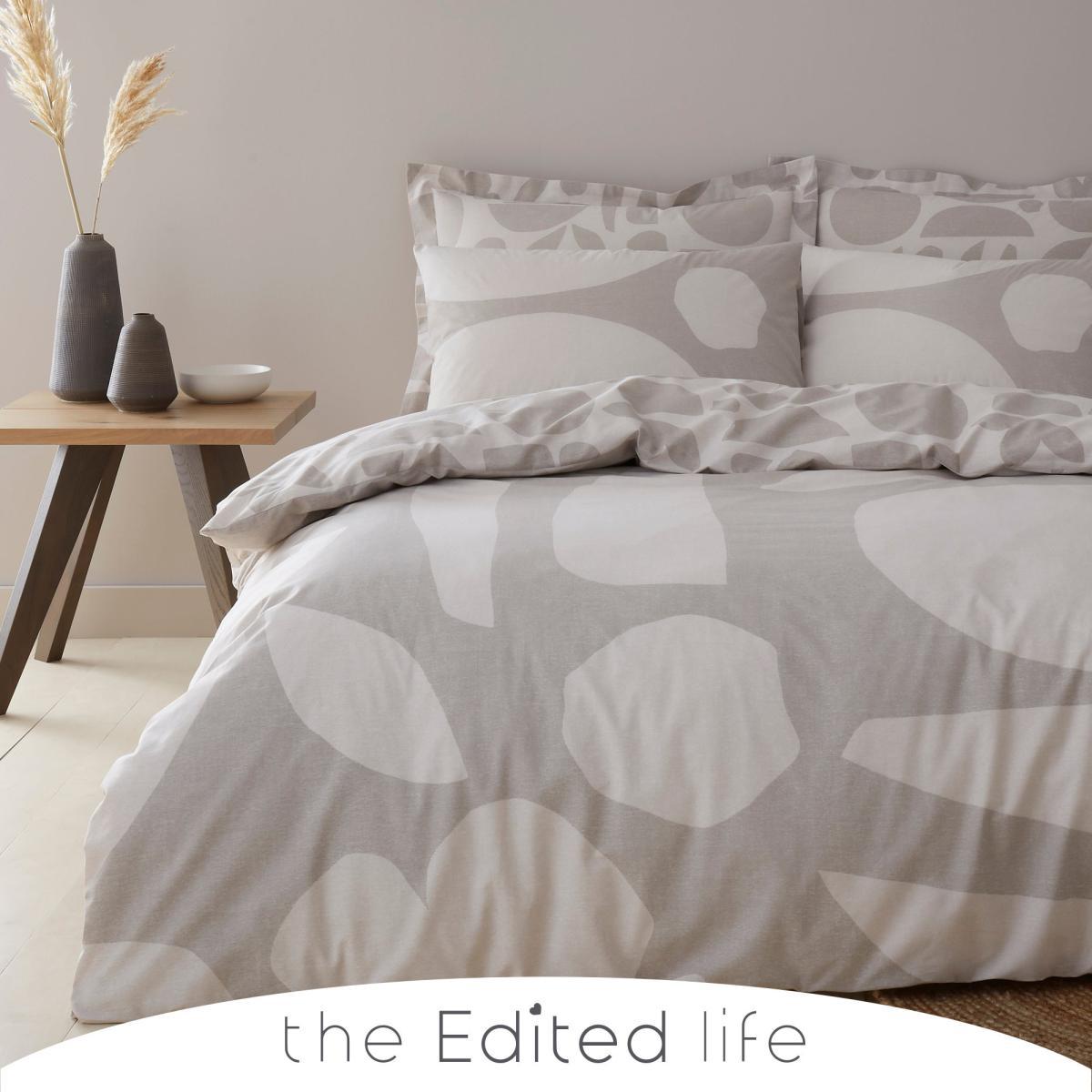 Leif 100% Organic Cotton Duvet Cover and Pillowcase Set Natural (Cream) – image 1