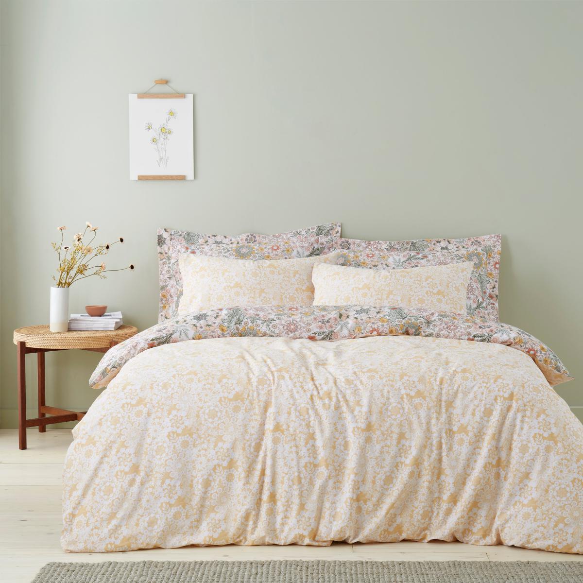 Hettie Blush 100% Cotton Duvet Cover and Pillowcase Set Blush – image 3