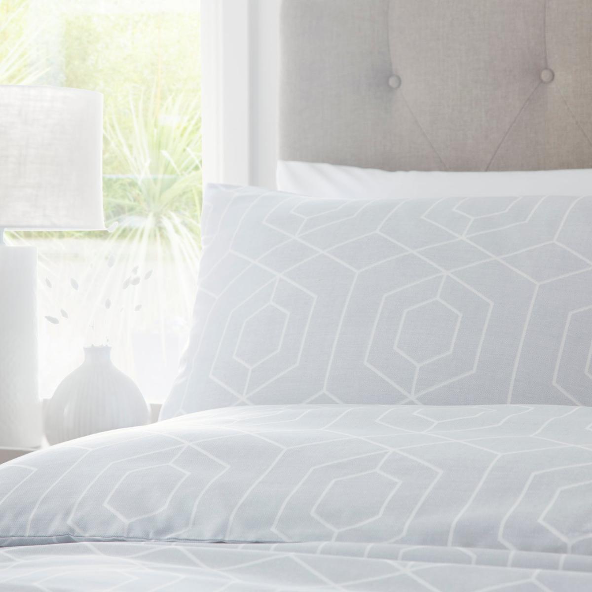 Drift Greenwich Eco-Friendly Duvet Cover and Pillowcase Set Silver – image 5