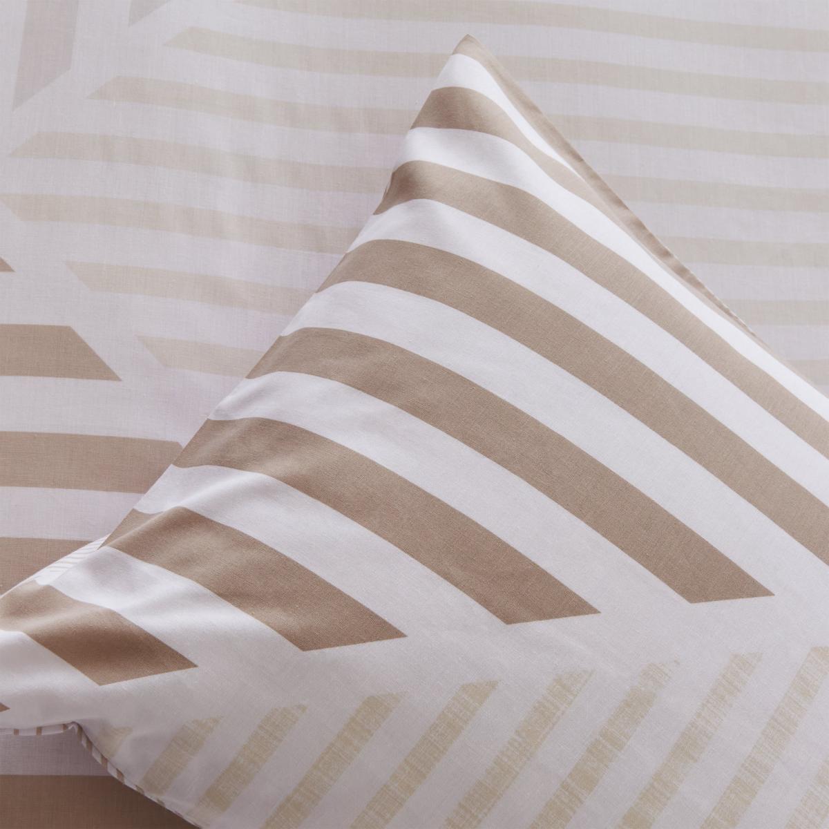 Catherine Lansfield Blok Geometric Natural Reversible Duvet Cover and Pillowcase Set Natural (Cream) – image 4