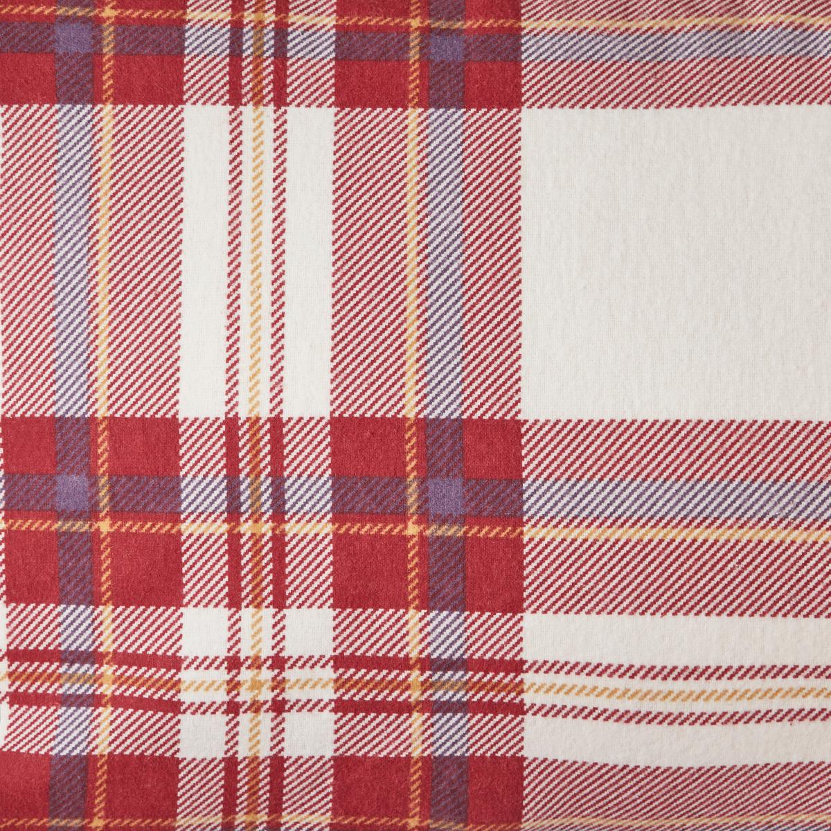 Rue Red 100% Brushed Cotton Duvet Cover Set Red – image 5