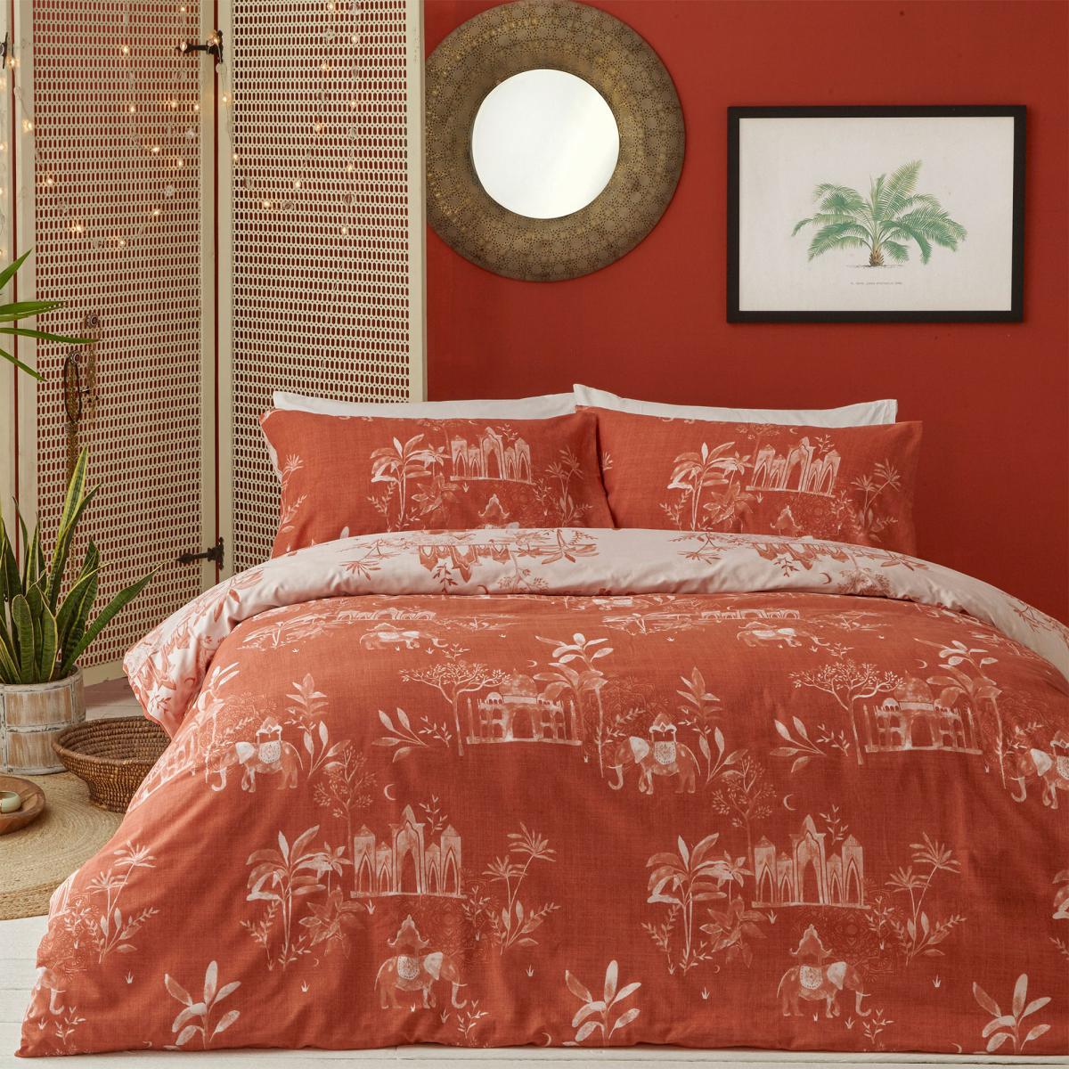 Furn. Jaipur Paprika Duvet Cover and Pillowcase Set Paprika (Red) – image 2