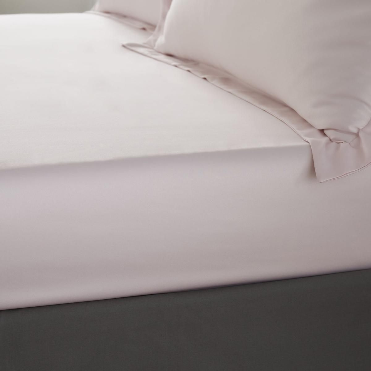 Catherine Lansfield Silky Soft Satin Fitted Sheet Blush (Pink) – image 1