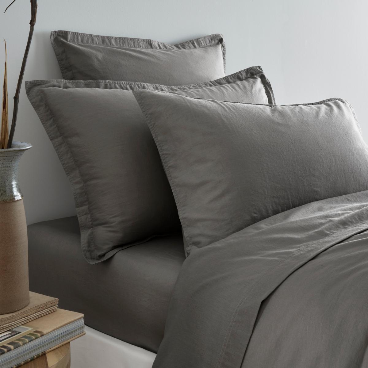Soft Washed Cotton Duvet Cover and Pillowcase Set Steeple Grey – image 2