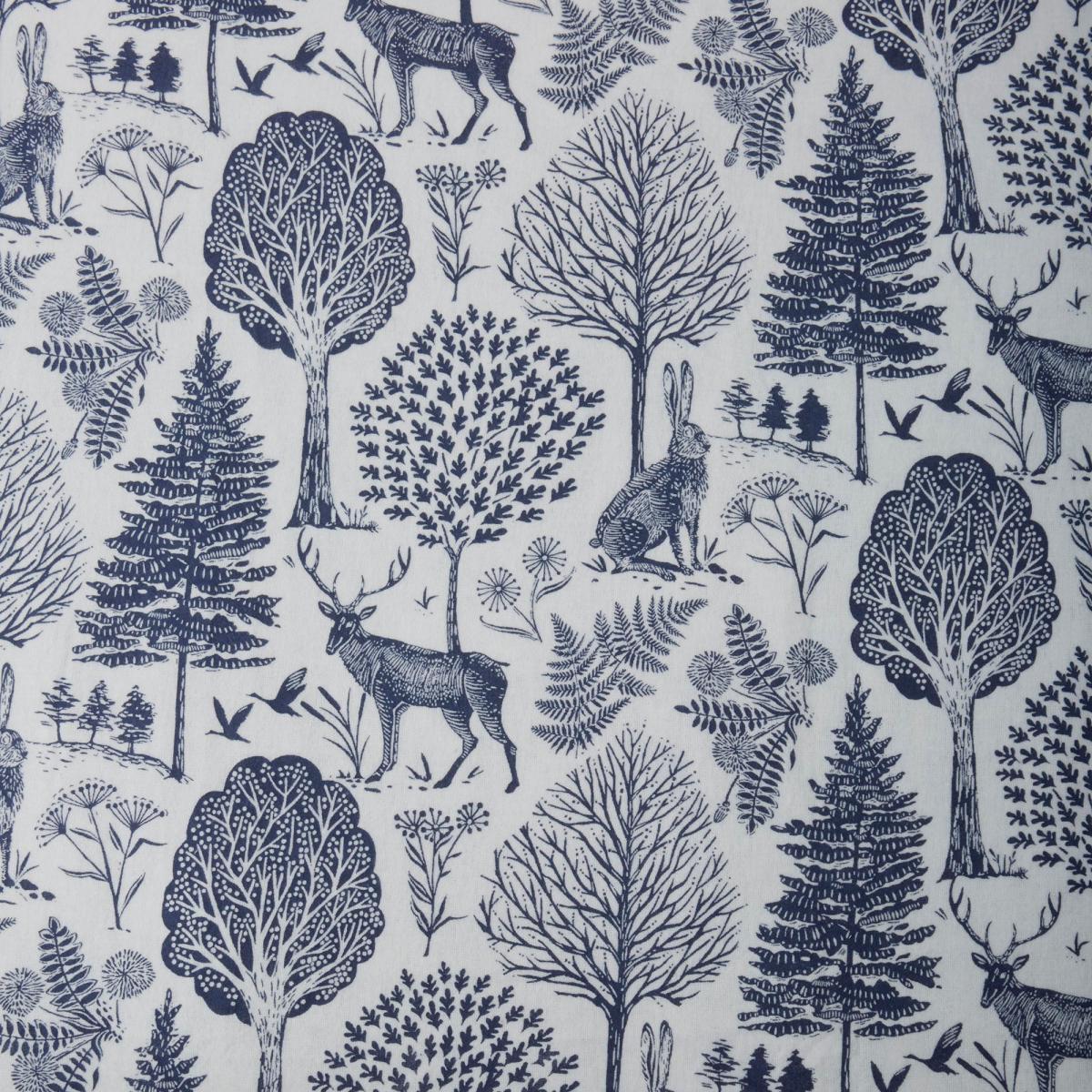 Dream and Drapes Lodge Winter Forest 100% Brushed Cotton Duvet Cover Set Navy – image 5