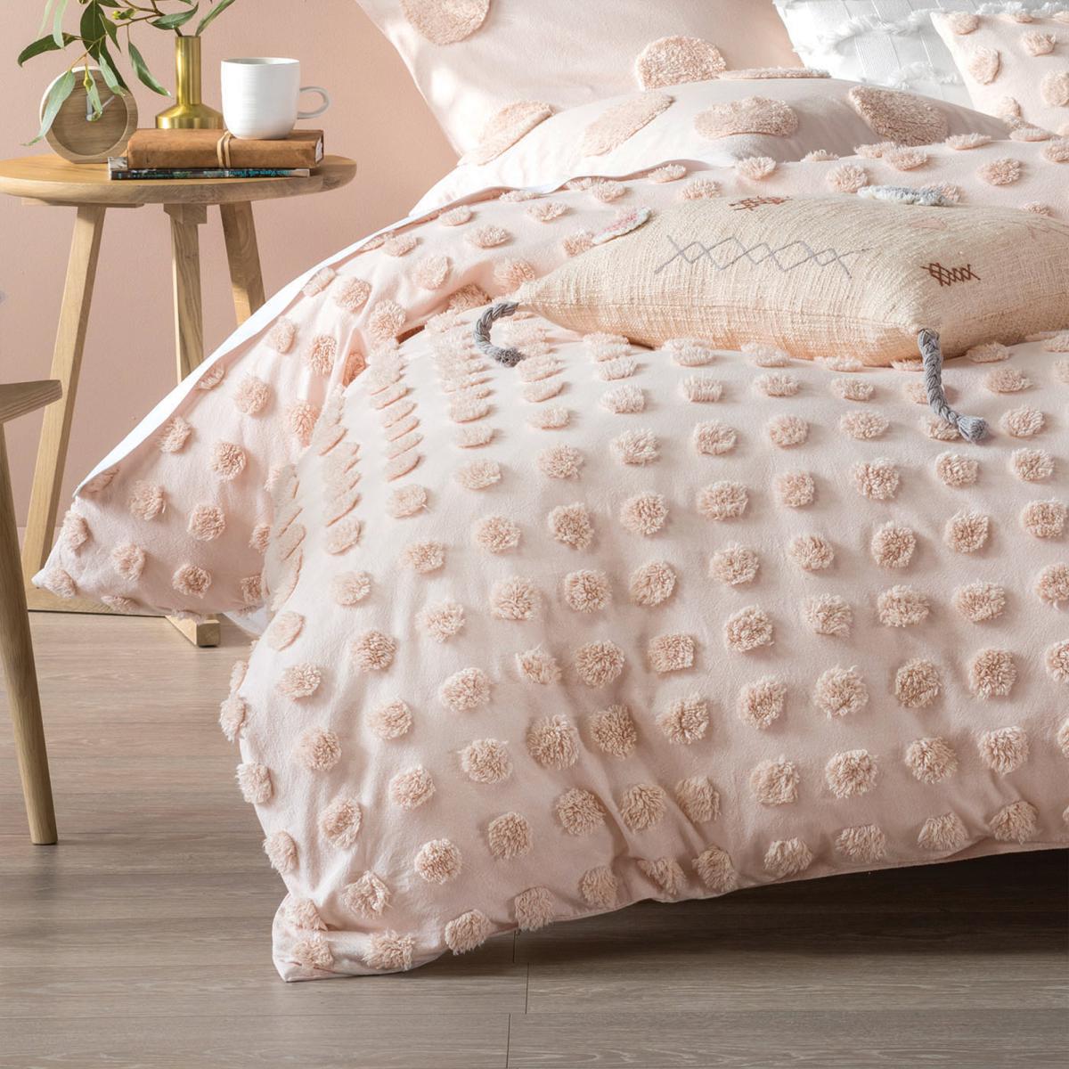 Haze Peach Duvet Cover and Pillowcase Set Peach – image 4