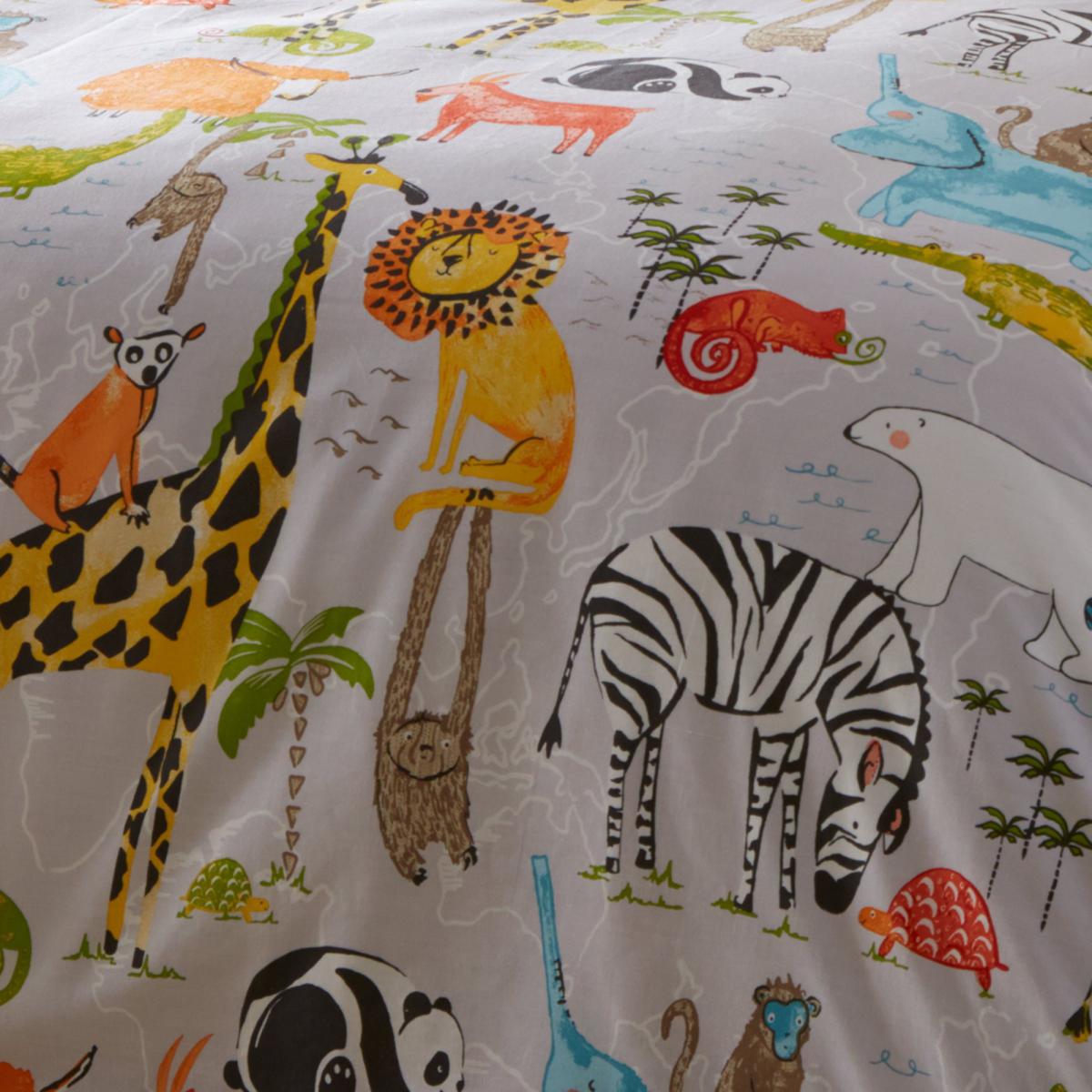 My World Reversible Duvet Cover and Pillowcase Set Blue, Red and Yellow – image 2