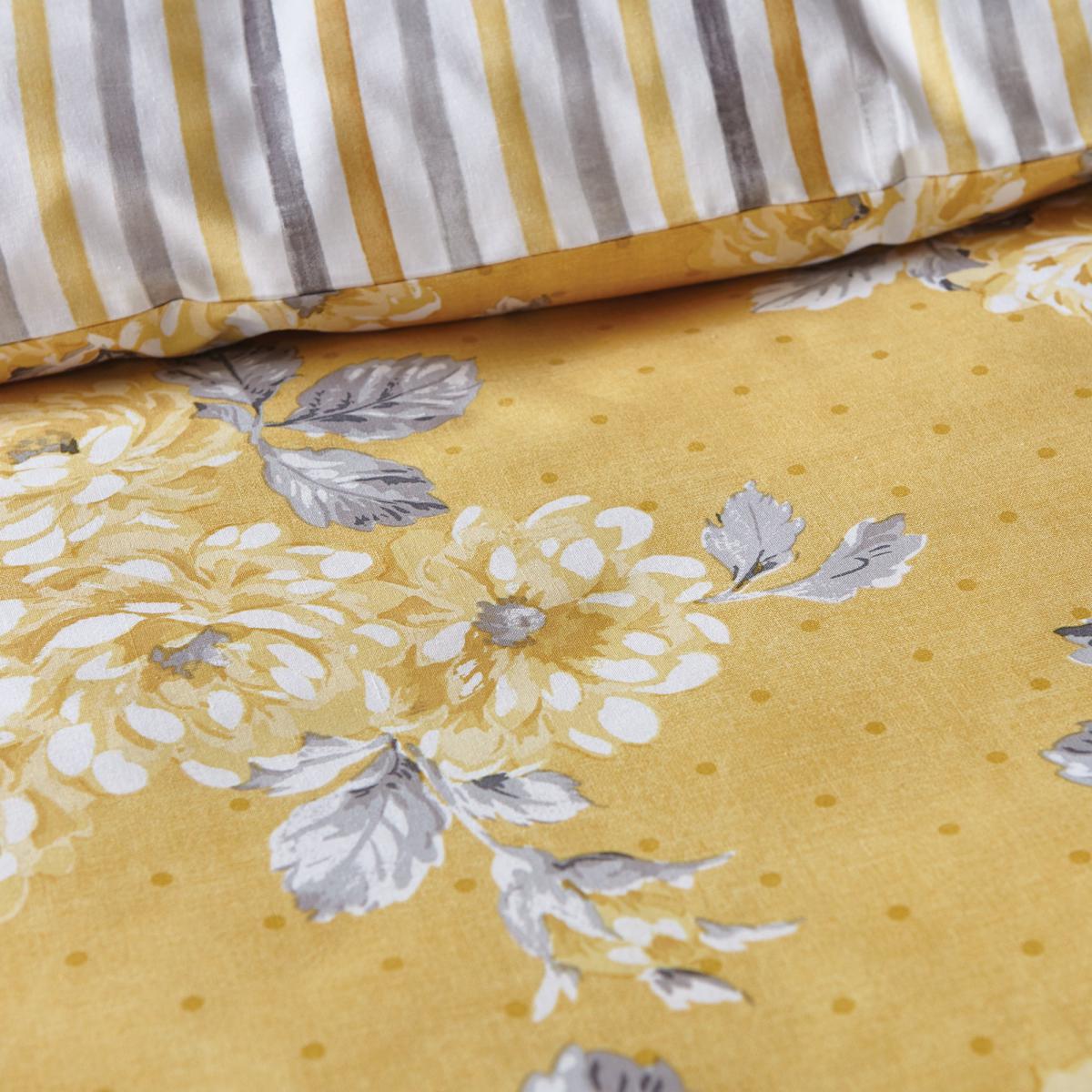 Ashbourne Ochre Reversible Duvet Cover and Pillowcase Set Ochre – image 3
