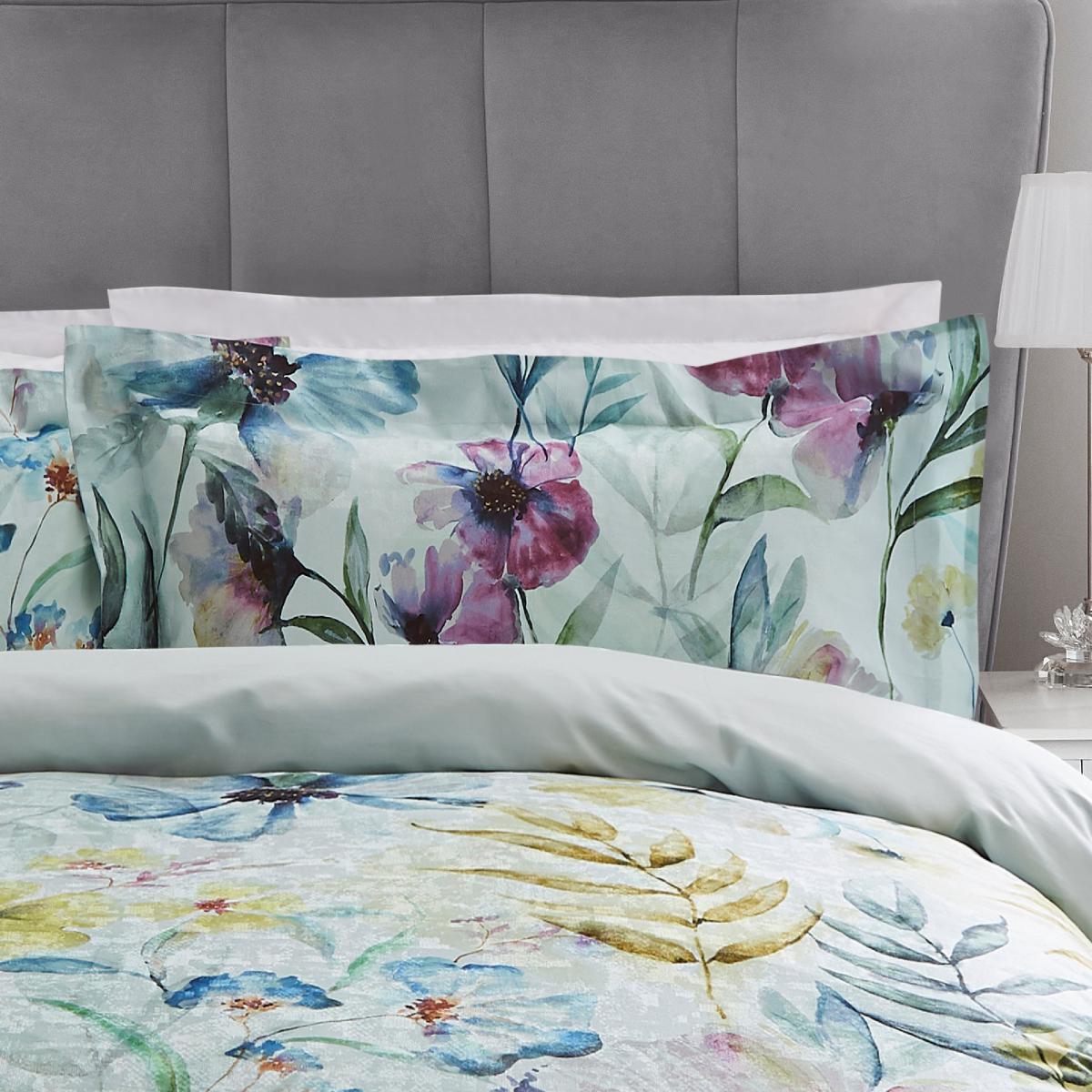Dorma Florian Reversible 100% Cotton Duvet Cover and Pillowcase Set MultiColoured – image 2