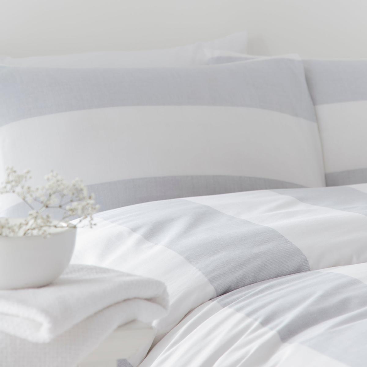 Drift Upton Eco-Friendly Duvet Cover and Pillowcase Set Silver – image 2