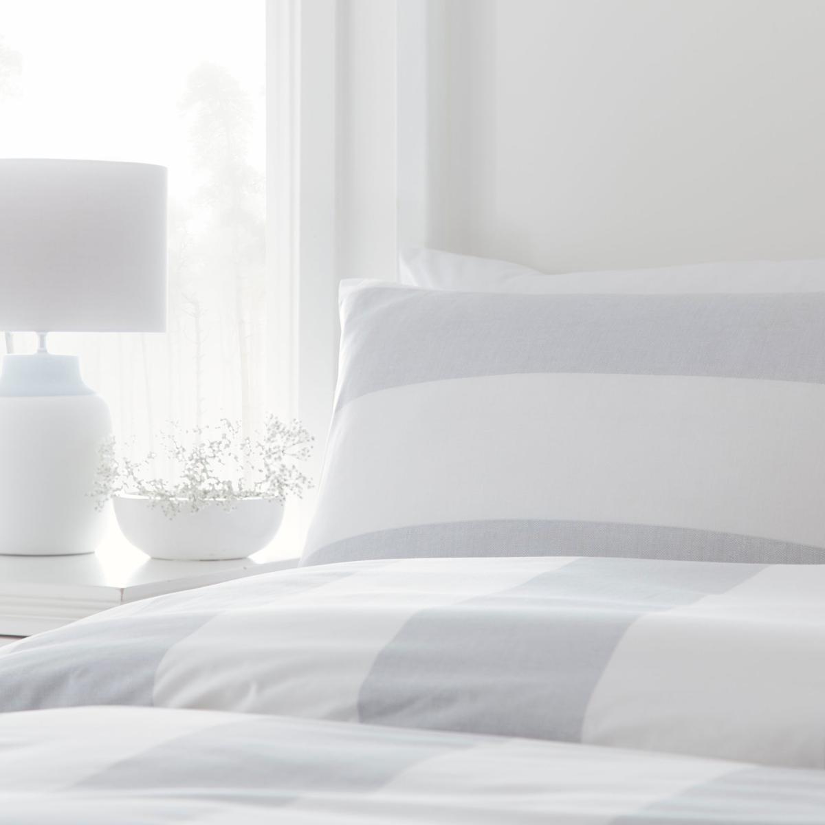Drift Upton Eco-Friendly Duvet Cover and Pillowcase Set Silver – image 5