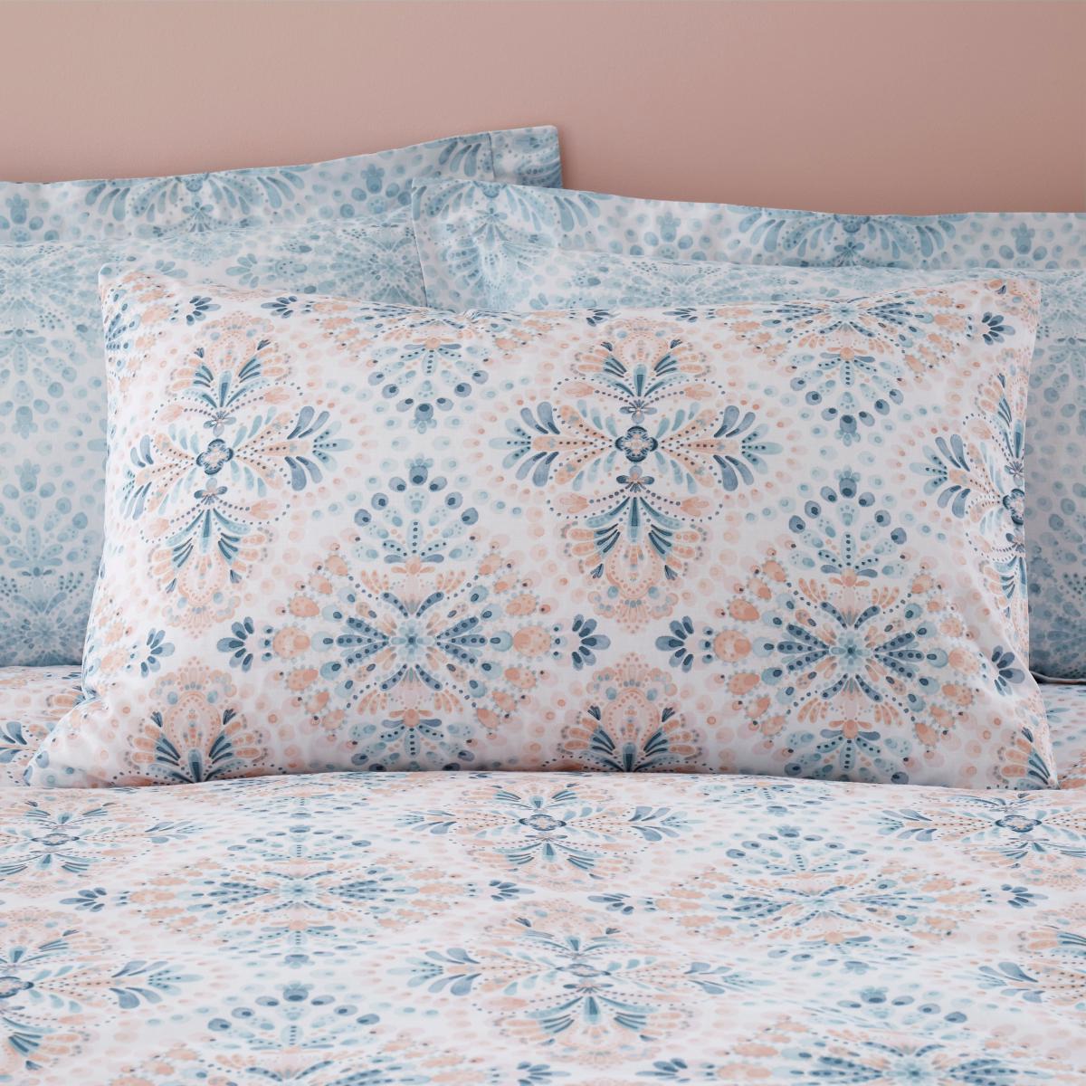 Saraya Blush 100% Cotton Duvet Cover and Pillowcase Set Blush – image 4