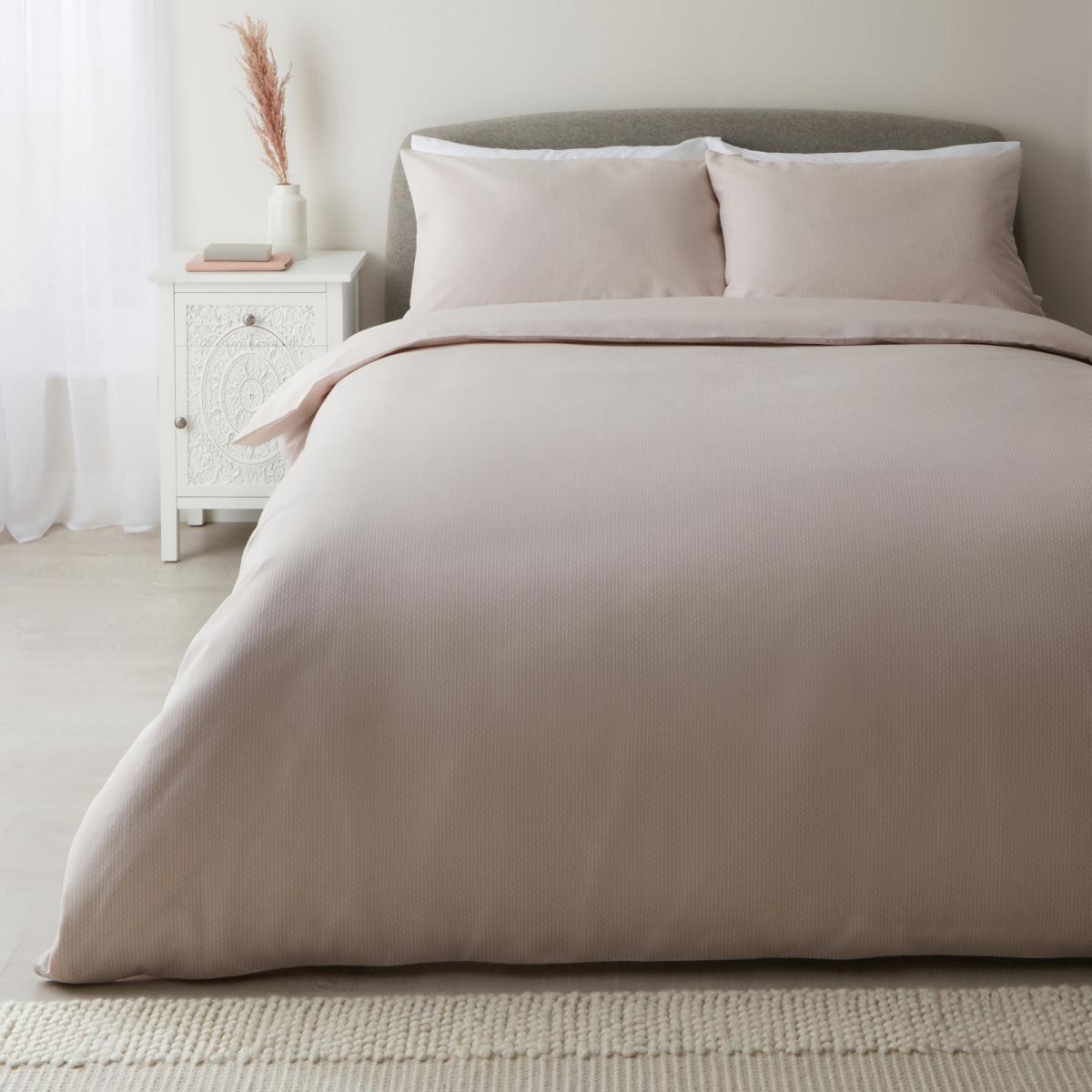 Brennon 100% Cotton Duvet Cover and Pillowcase Set Natural – image 1