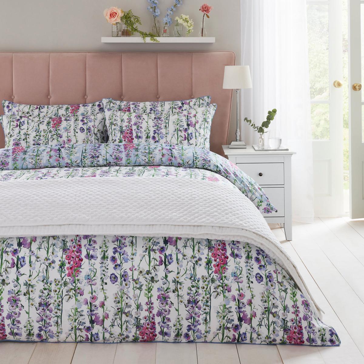 Dorma Country Garden 100% Cotton Duvet Cover and Pillowcase Set Light Blue – image 3