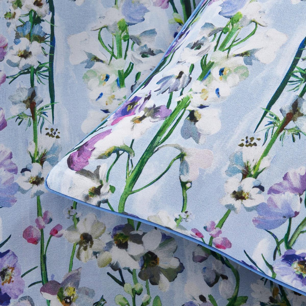 Dorma Country Garden 100% Cotton Duvet Cover and Pillowcase Set Light Blue – image 5