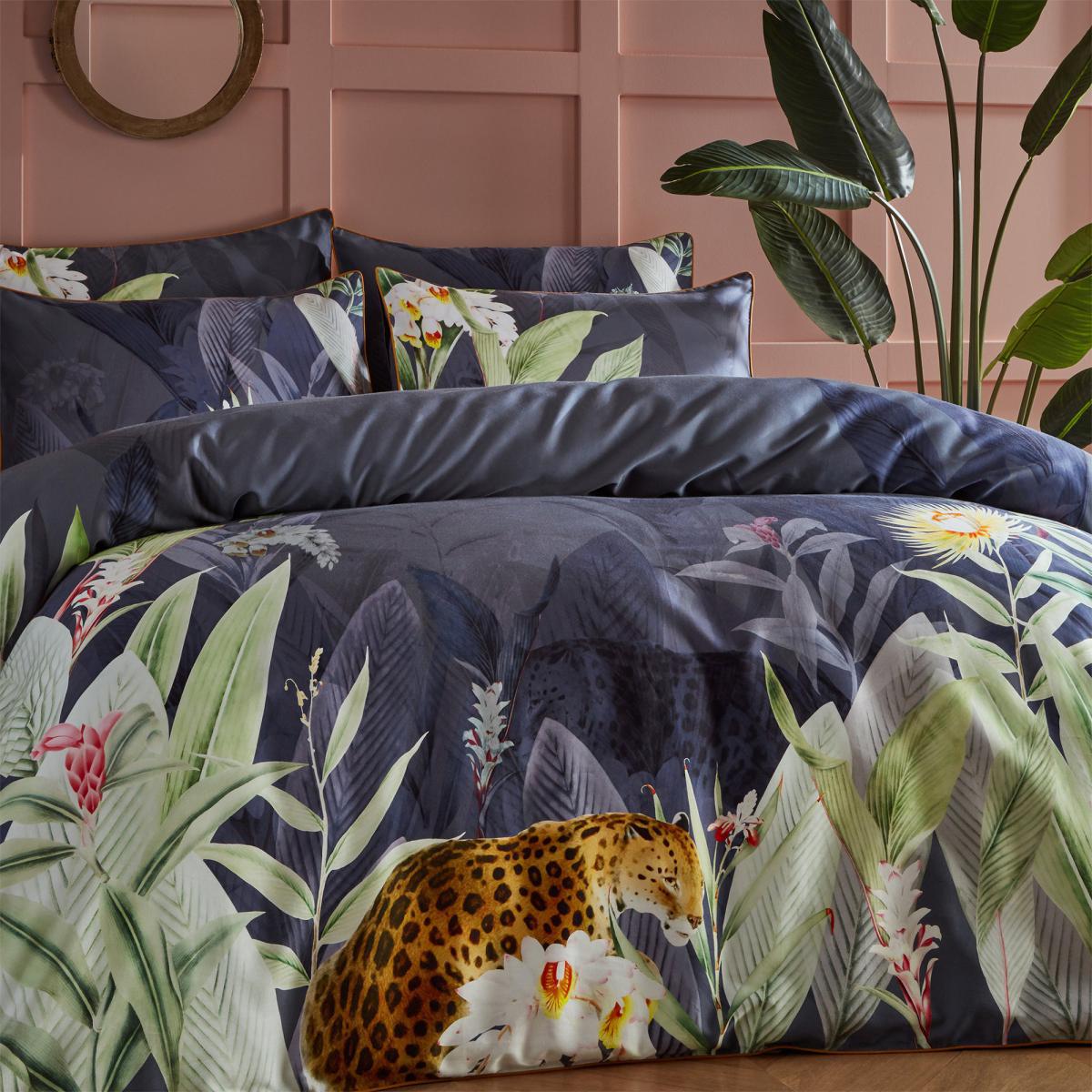Paoletti Artemis 100% Cotton Duvet Cover and Pillowcase Set Charcoal – image 2