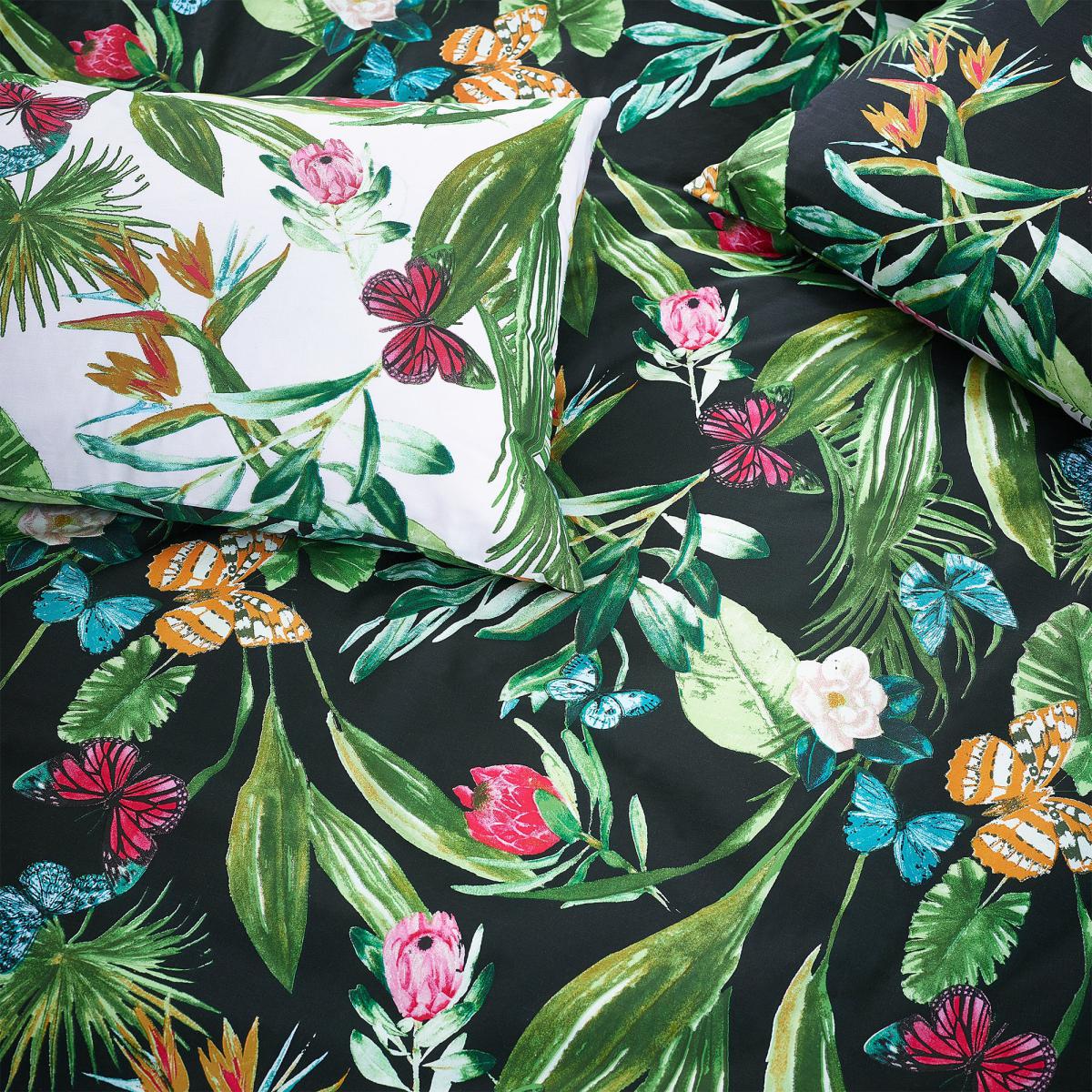 Azura Dark Bloom Duvet Cover and Pillowcase Set Green – image 3