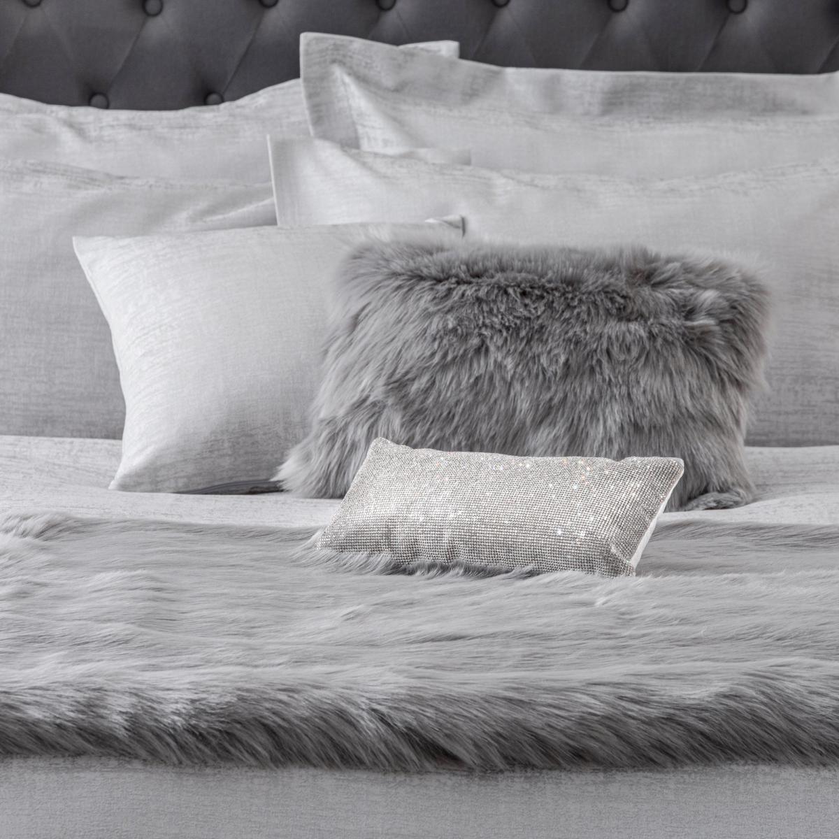 Tegan Silver Textured Duvet Cover and Pillowcase Set Silver – image 5